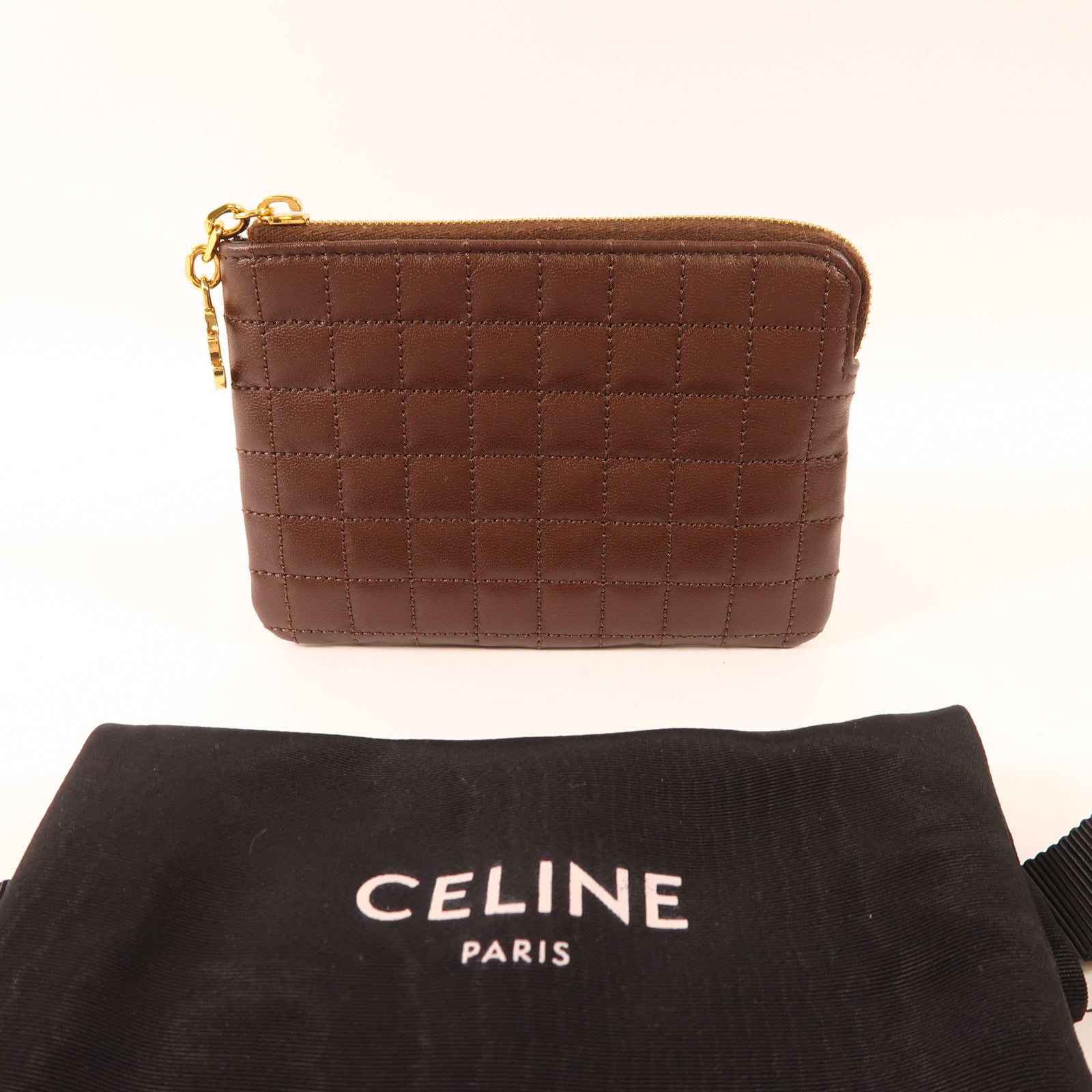 CELINE 【激減優惠】牛皮皮革Coin Case金扣零錢包