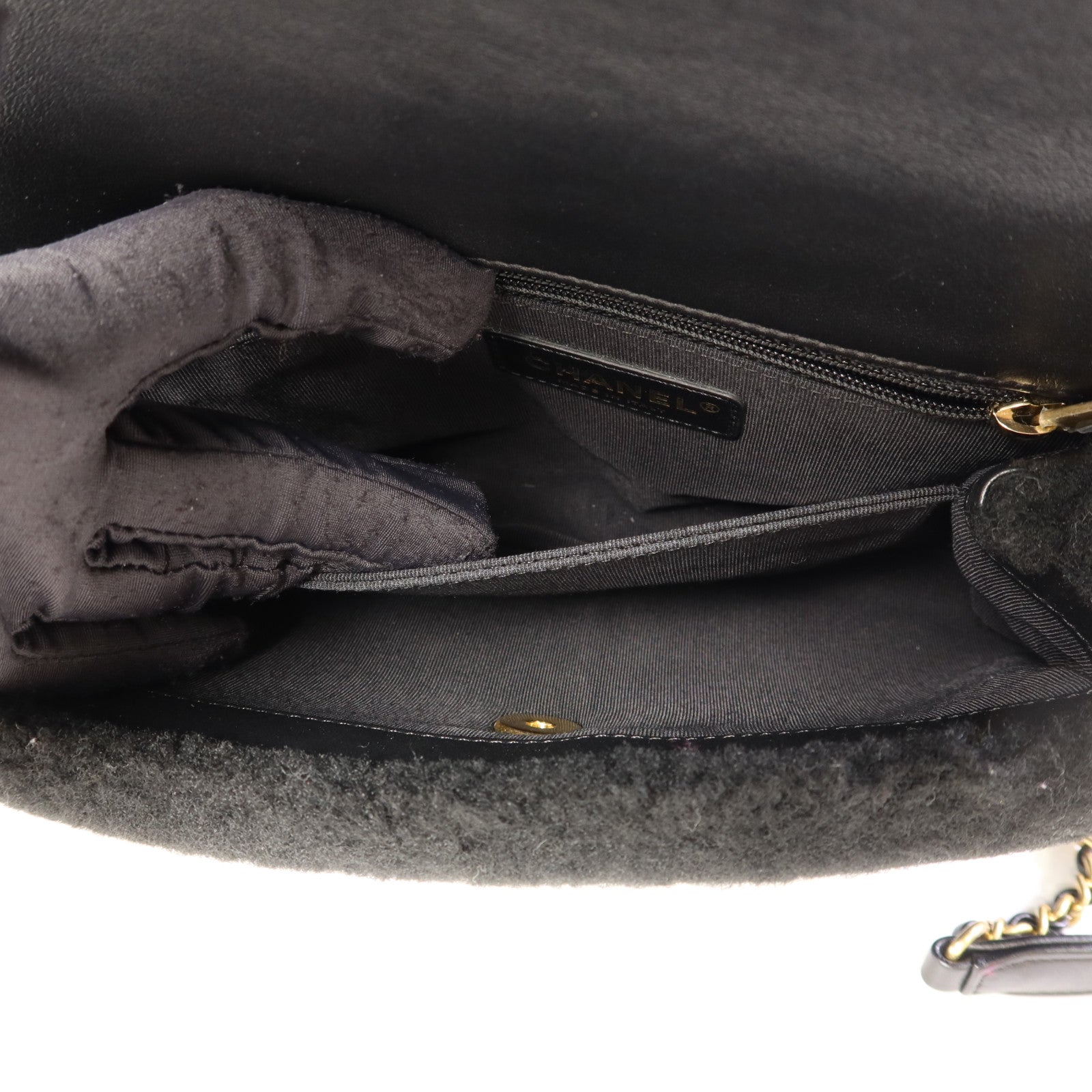 CHANEL Shearling Coco Handle金扣手挽肩背兩用袋