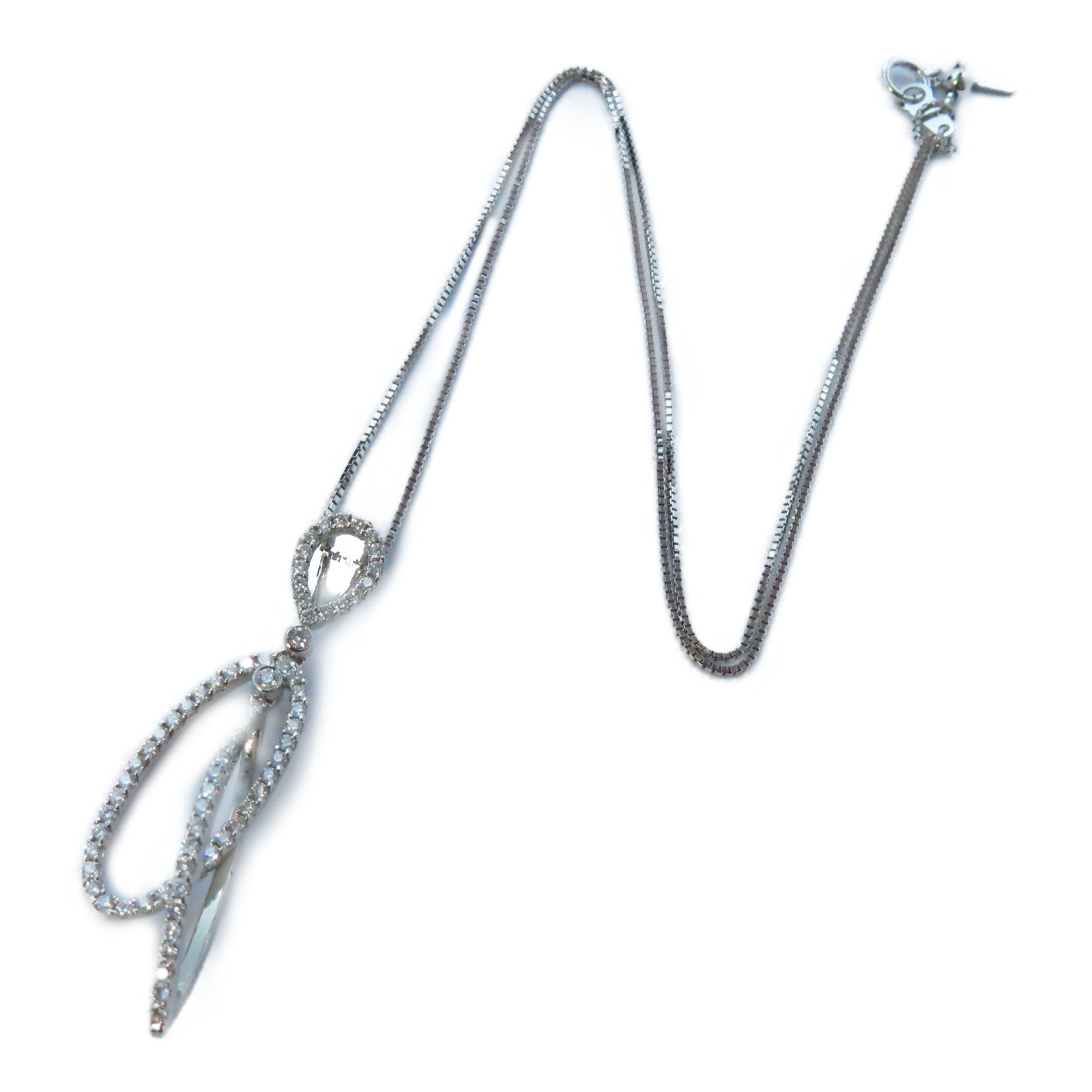 JEWELRY 【激減優惠】18K白金Diamond Necklace鑽石項鍊#44cm