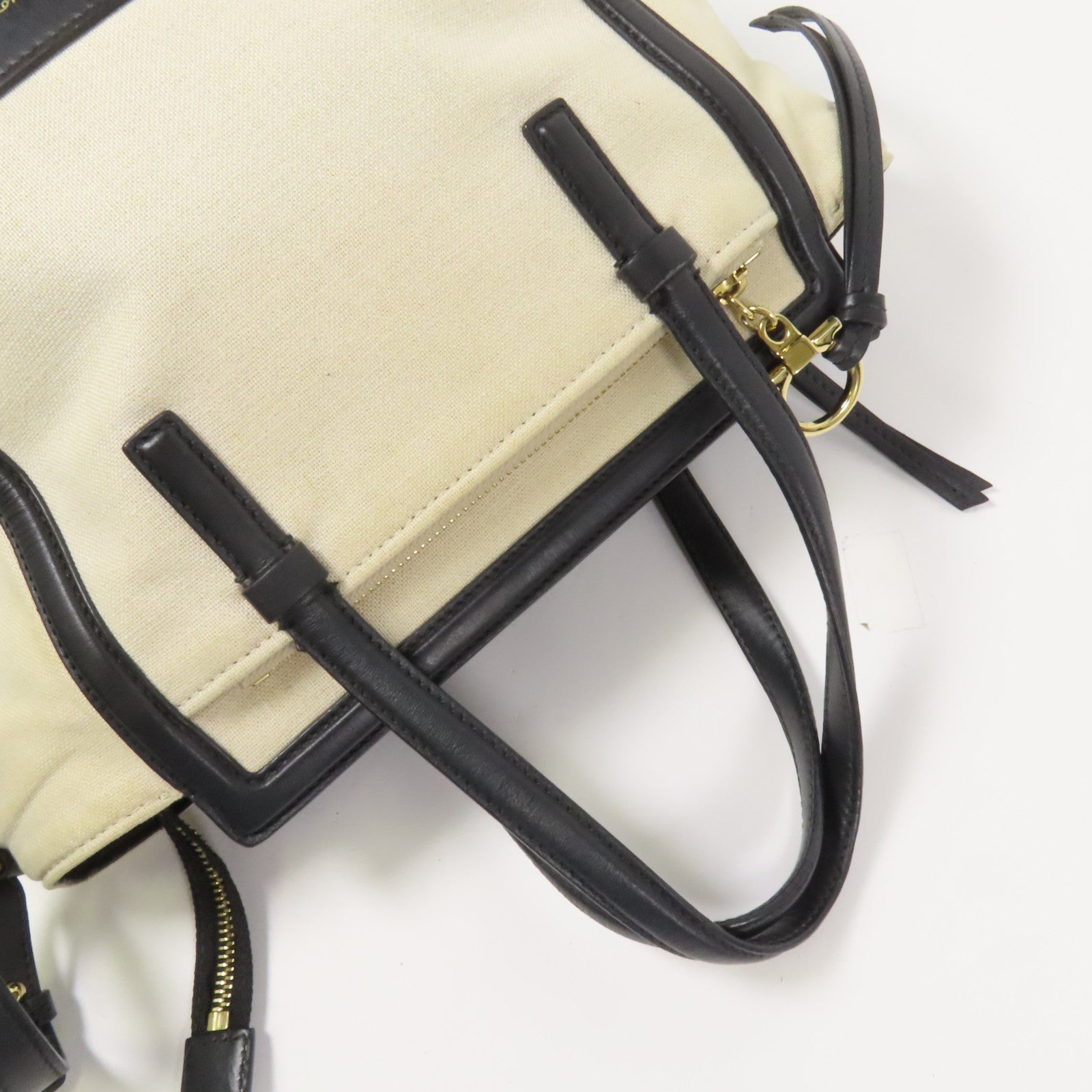 Salvatore Ferragamo 帆布2 Way Bag金扣手挽肩背兩用袋