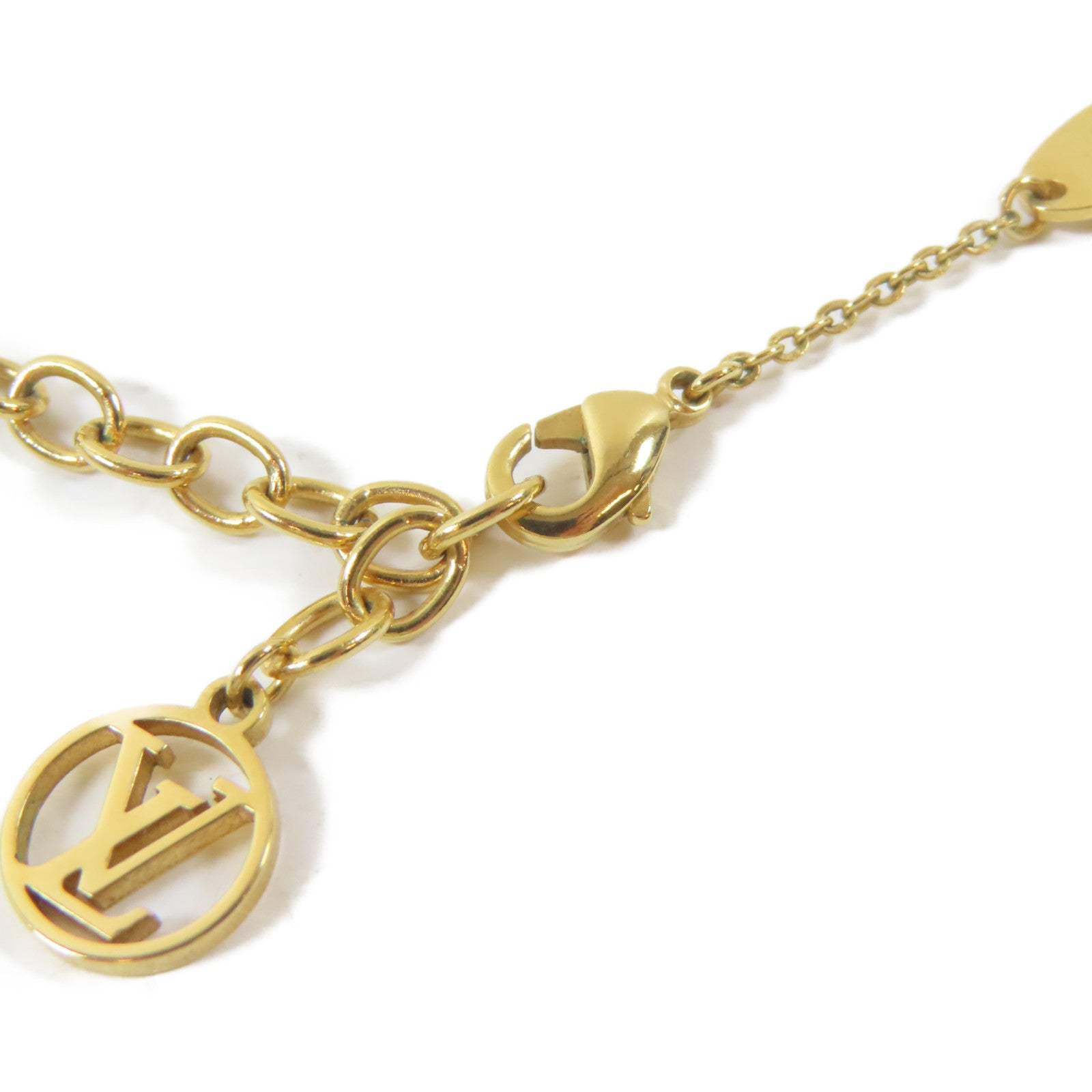 LOUIS VUITTON 金屬Nanogram Necklace項鍊#42cm