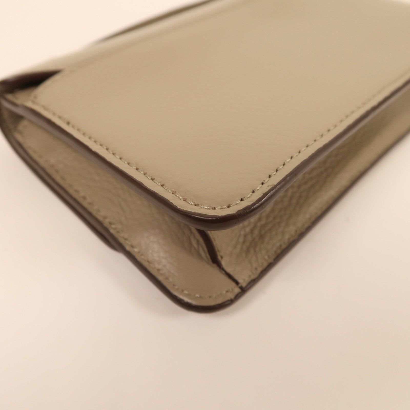 Tory Burch 牛皮皮革Shoulder Bag銀扣手挽肩背兩用袋灰色