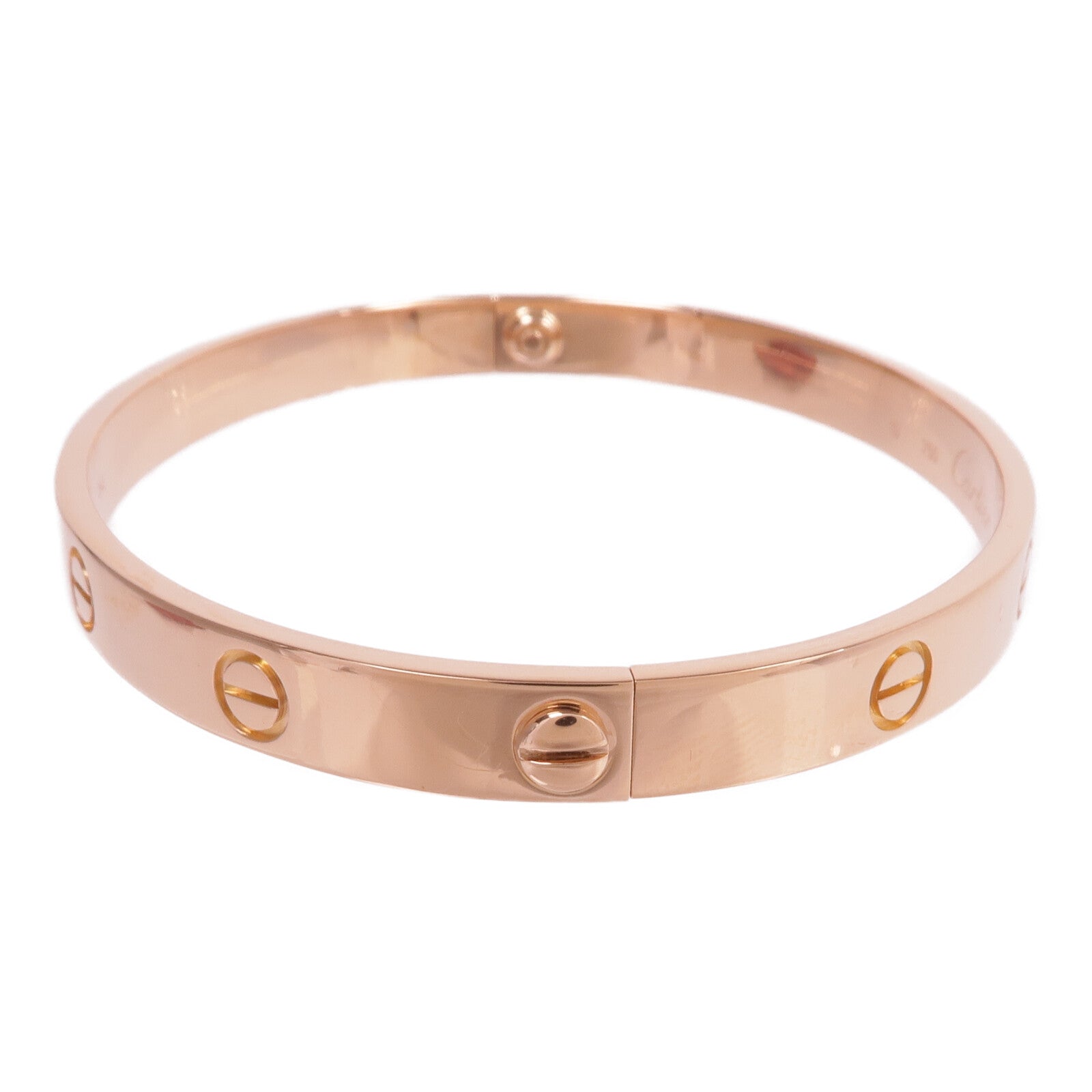 CARTIER 18K玫瑰金Love Bracelet手鐲Cartier#19