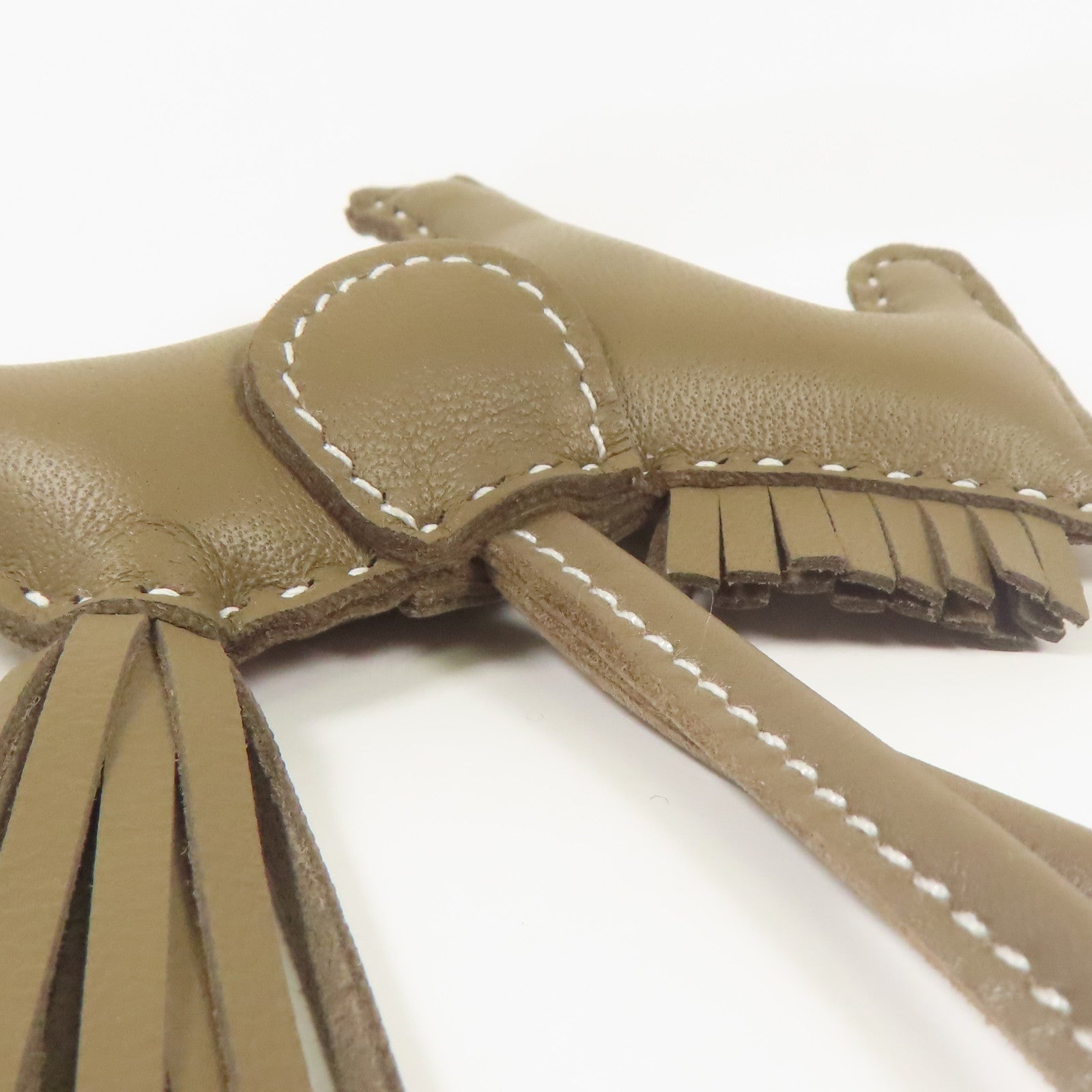 HERMES Milo皮革Rodeo掛飾Etoupe
