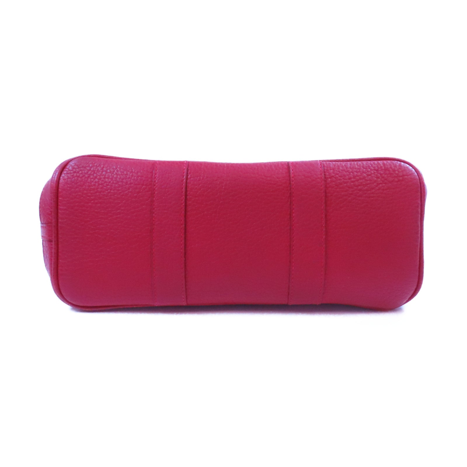 HERMES PHW Garden Party TPM Handbag Negonda Leather Q5 Rouge Casaque Red