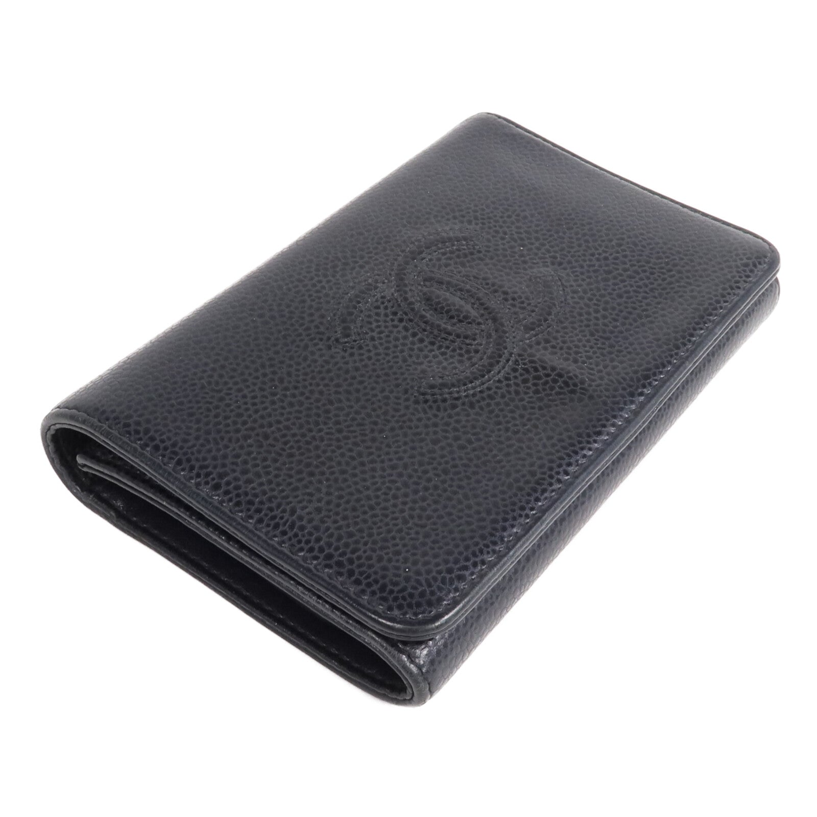CHANEL 牛皮皮革Wallet金扣錢包