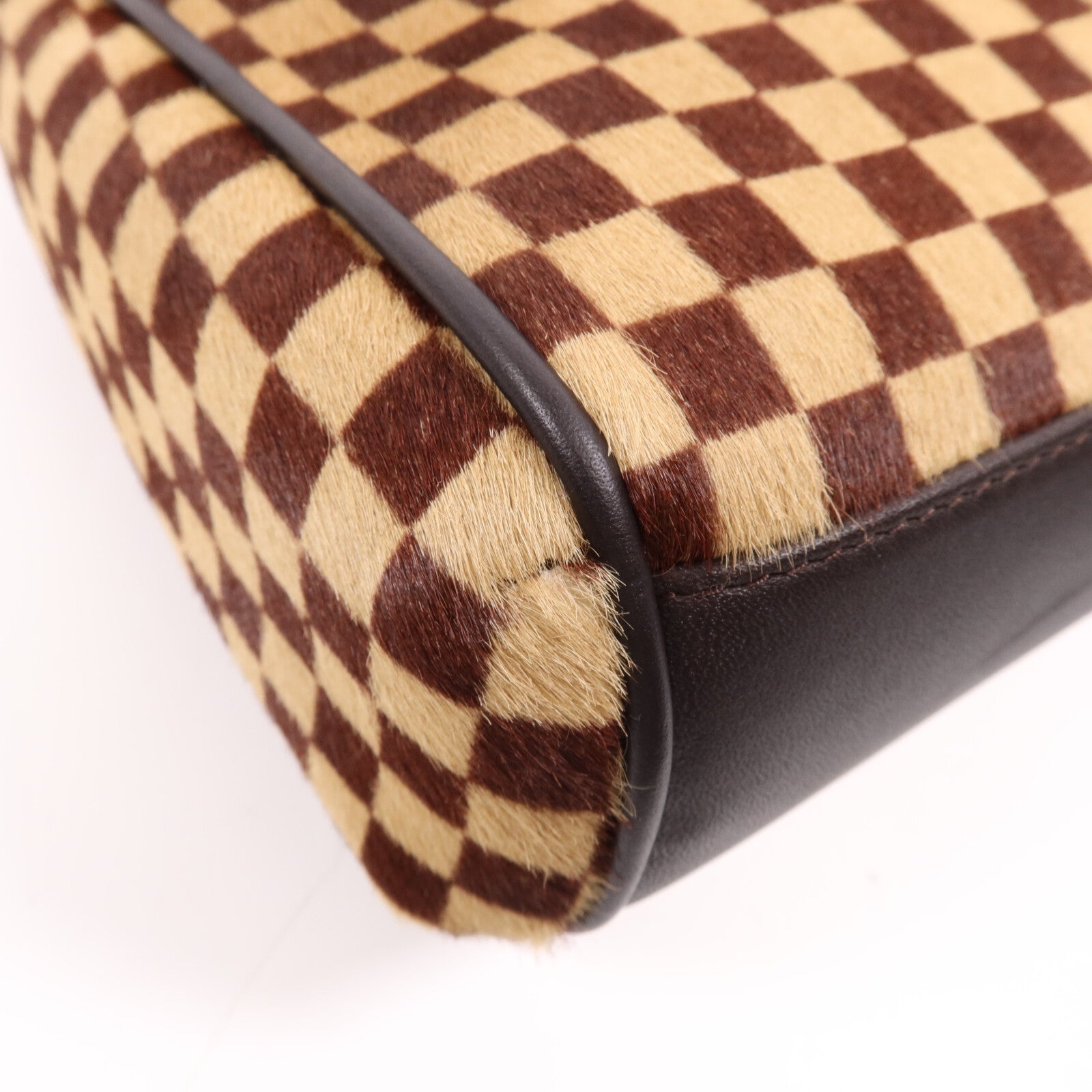 LOUIS VUITTON Damier Sauvage Lionne金扣手挽袋