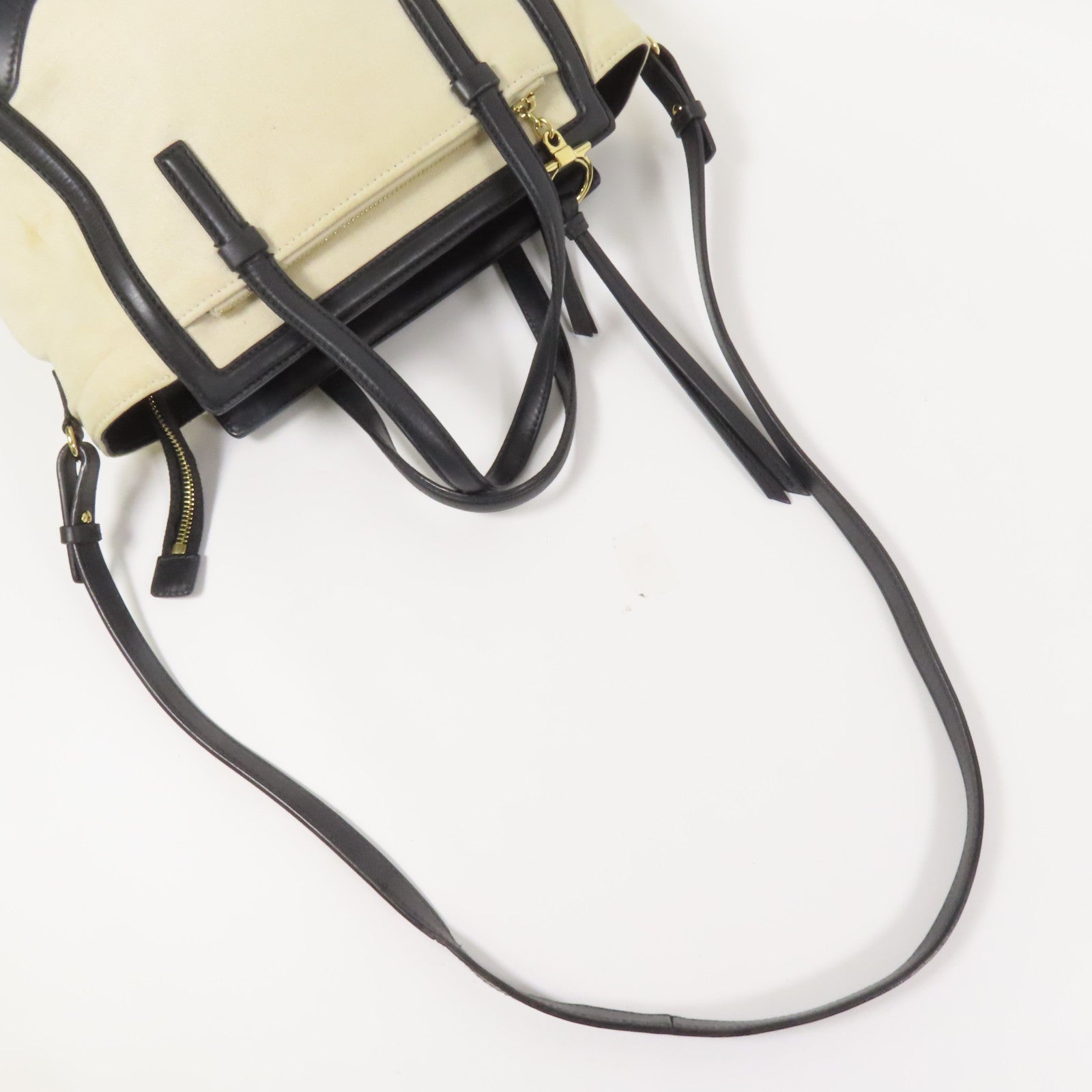 Salvatore Ferragamo 帆布2 Way Bag金扣手挽肩背兩用袋