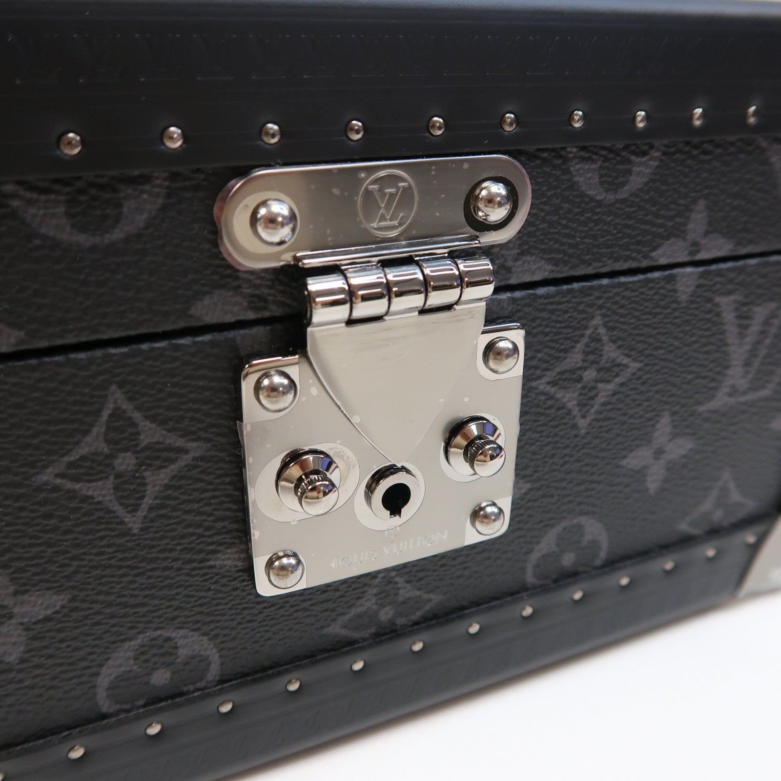 LOUIS VUITTON Monogram Coffret Tresor 24銀扣行李箱黑色