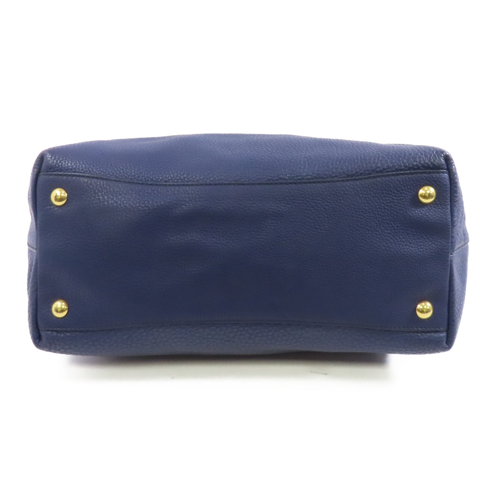 Miu Miu 牛皮皮革2 Way Shoulder Tote金扣手挽肩背兩用袋藍色