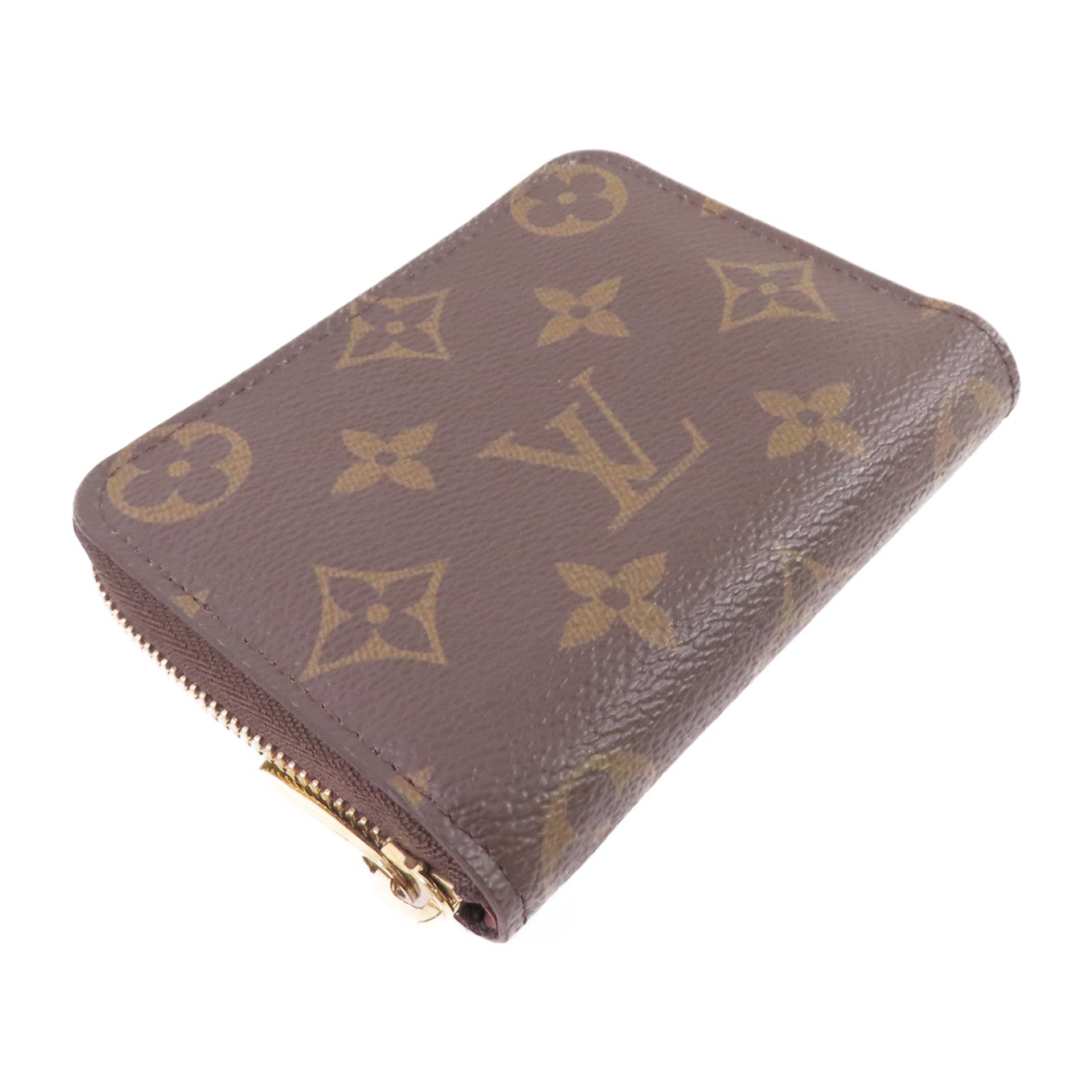 LOUIS VUITTON Monogram Zippy Coin Purse金扣拉鏈零錢包啡色