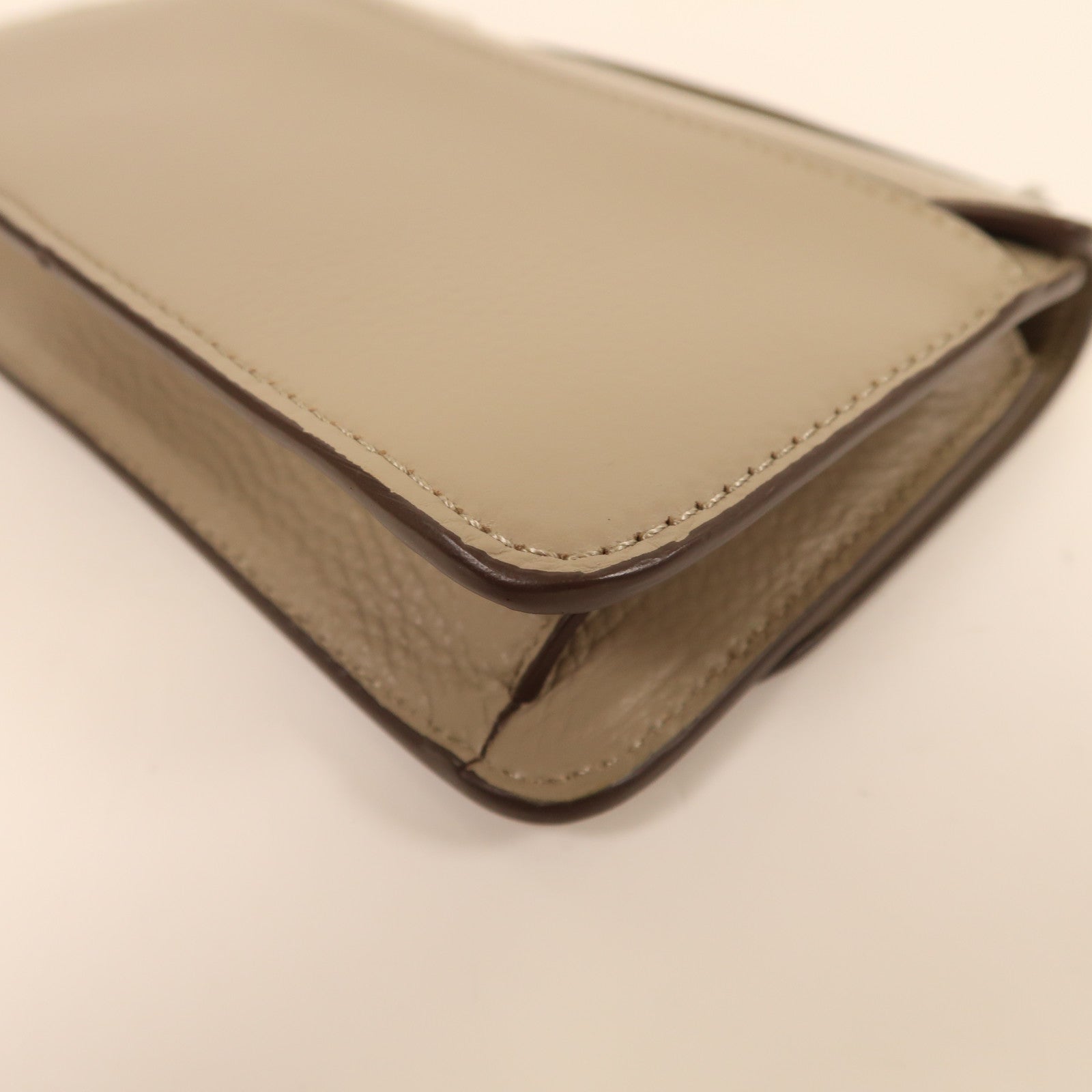 Tory Burch 牛皮皮革Shoulder Bag銀扣手挽肩背兩用袋灰色