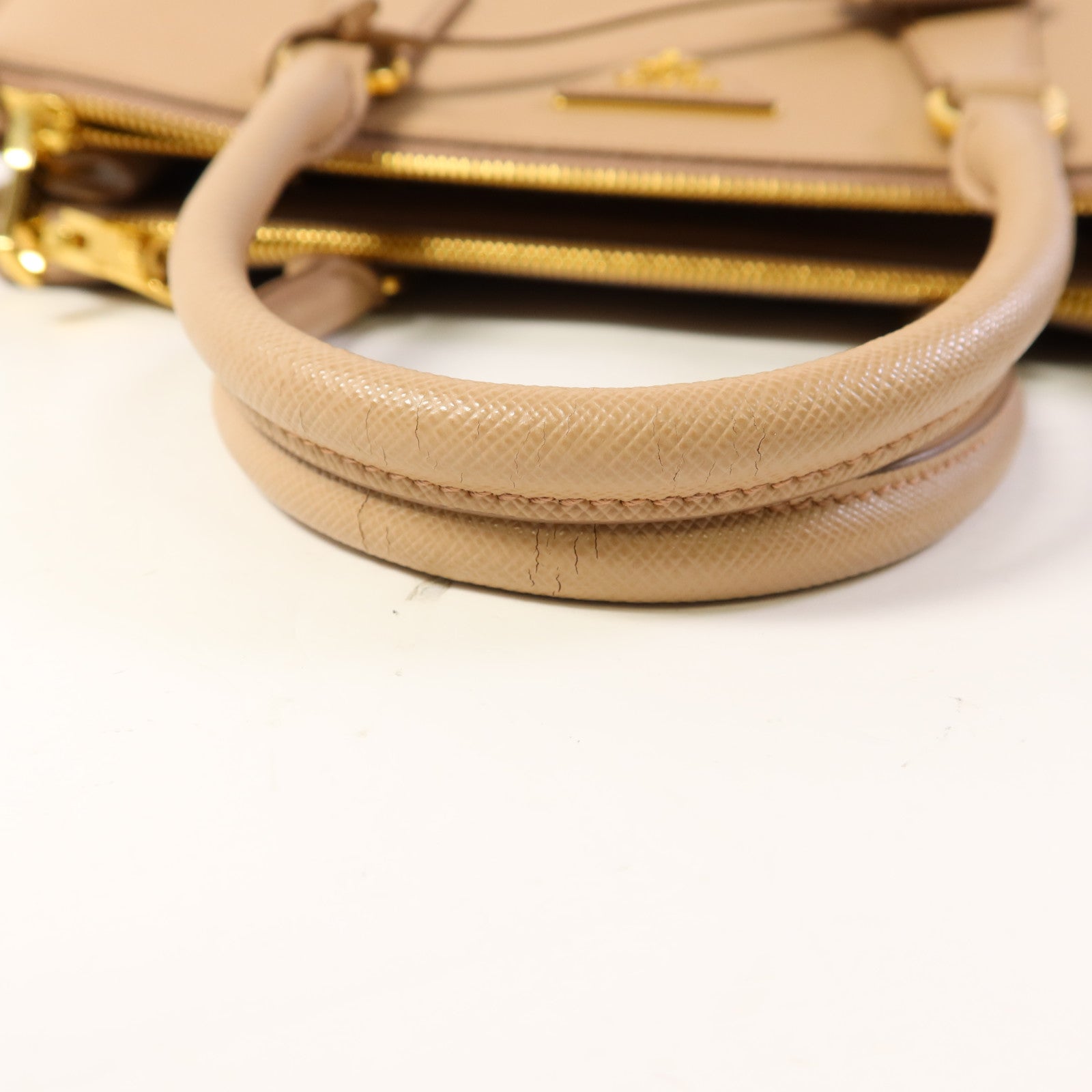 PRADA Saffiano皮革Galleria金扣手挽肩背兩用袋