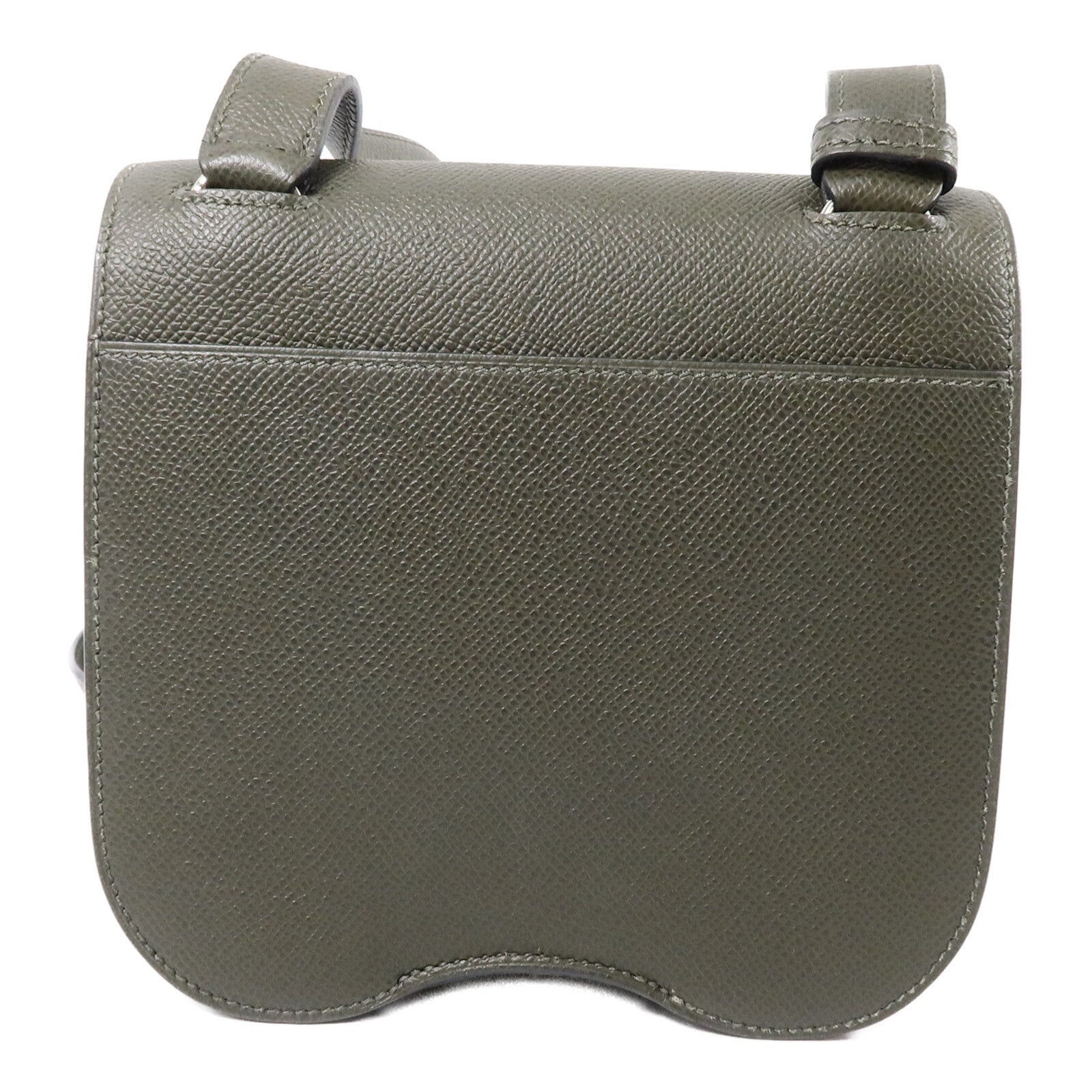 HERMES Epsom皮革Della Cavalleria Mini肩背袋Vert de Gris