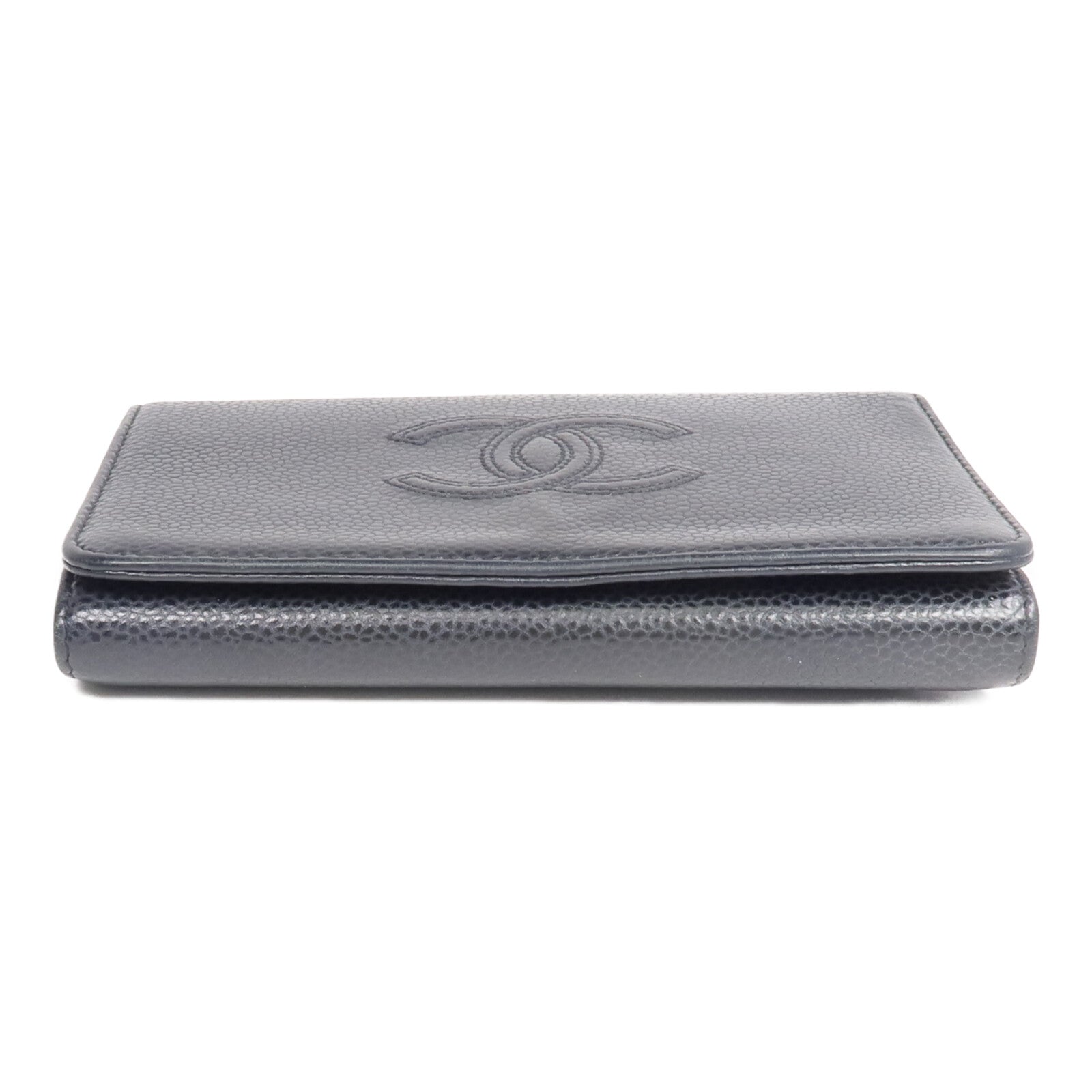 CHANEL 牛皮皮革Wallet金扣錢包