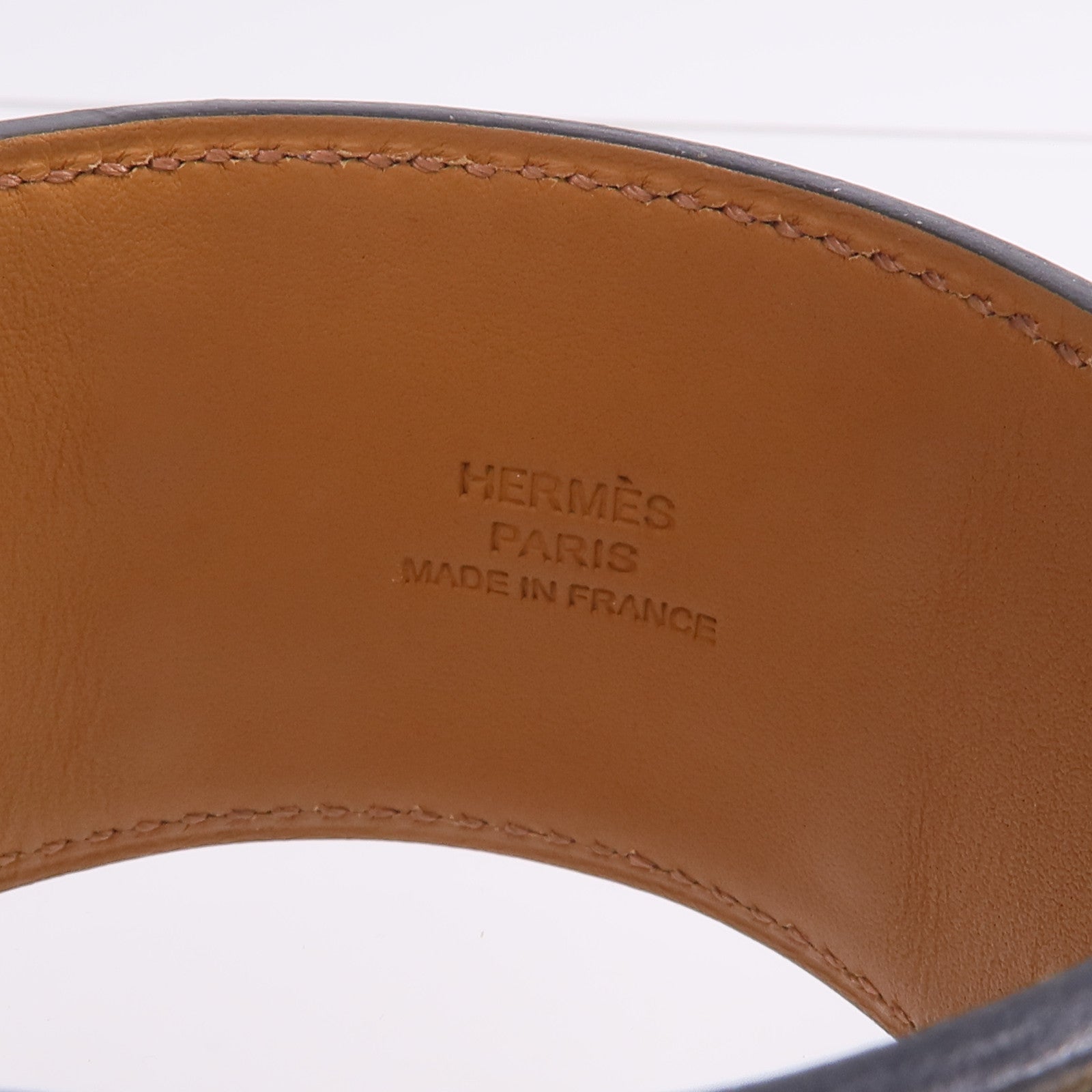 HERMES Box Calf皮革Collier de Chein Bracelet手帶
