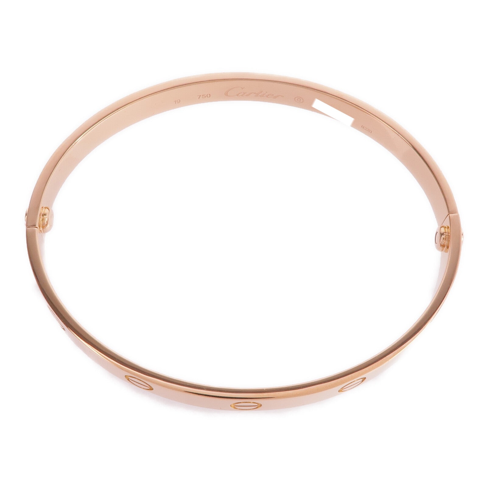 CARTIER 18K玫瑰金Love Bracelet手鐲Cartier#19