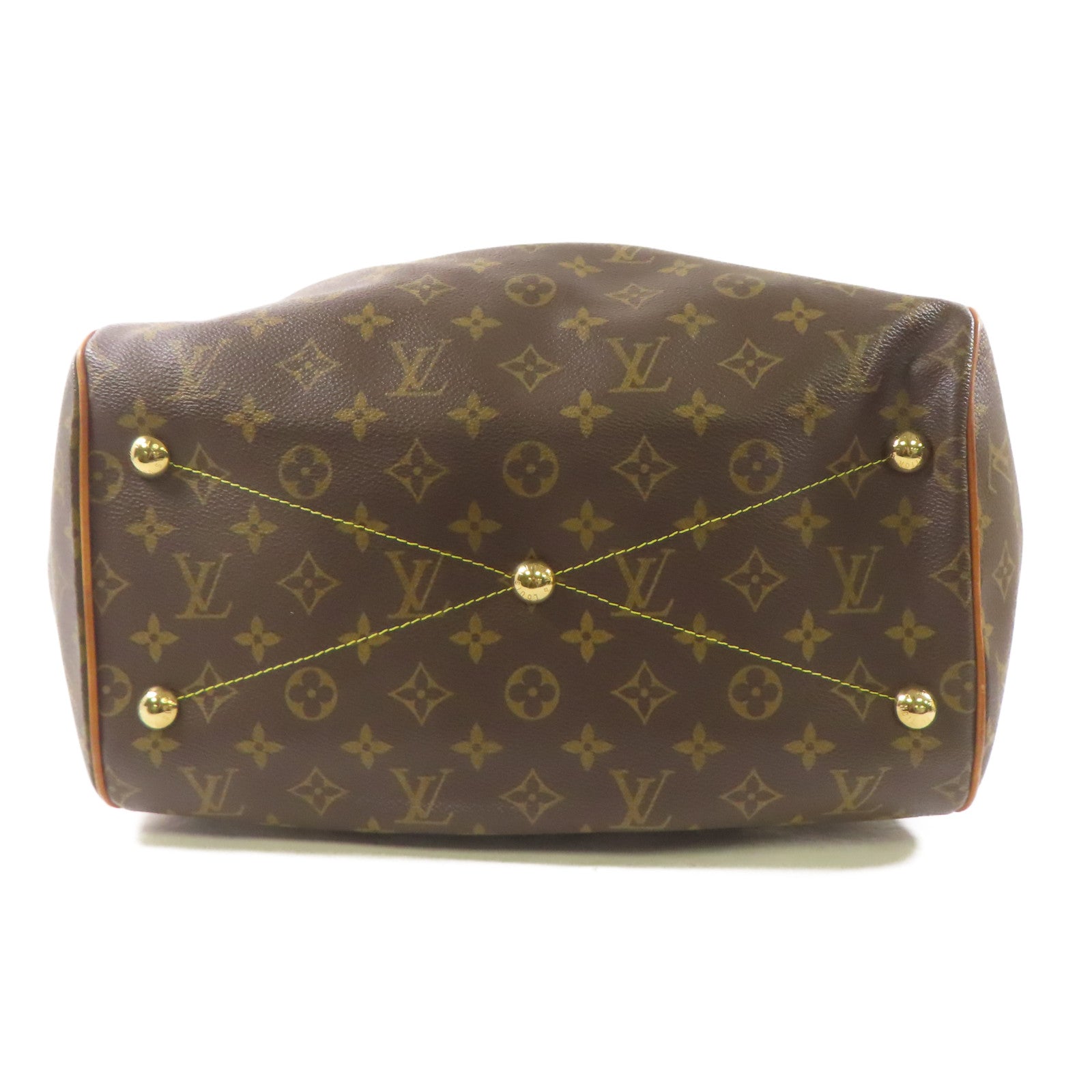 LOUIS VUITTON【激減優惠】 Monogram Tivoli GM金扣肩背袋棕色
