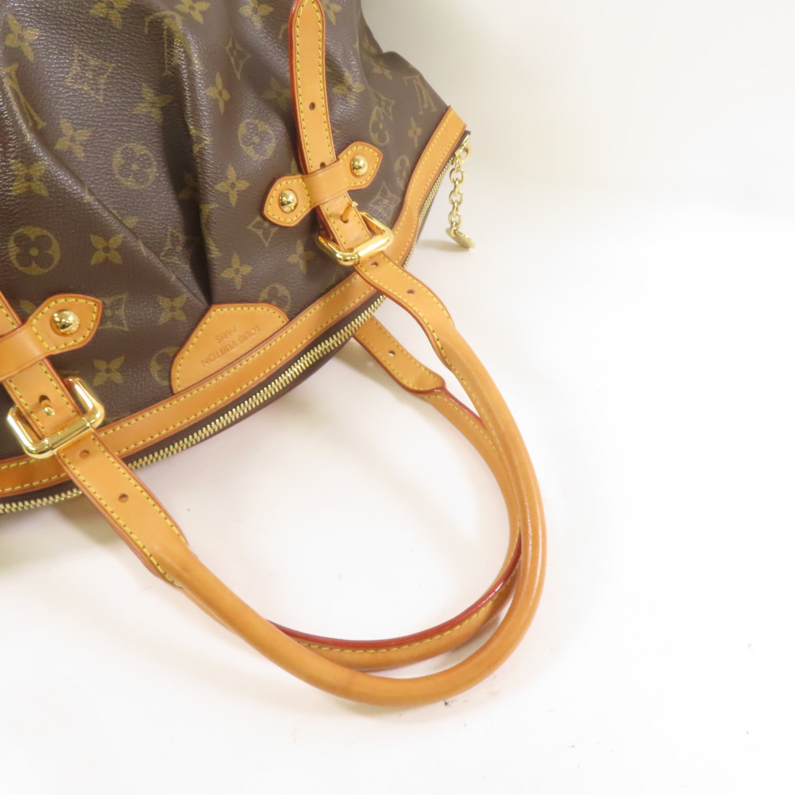 LOUIS VUITTON【激減優惠】 Monogram Tivoli GM金扣肩背袋棕色