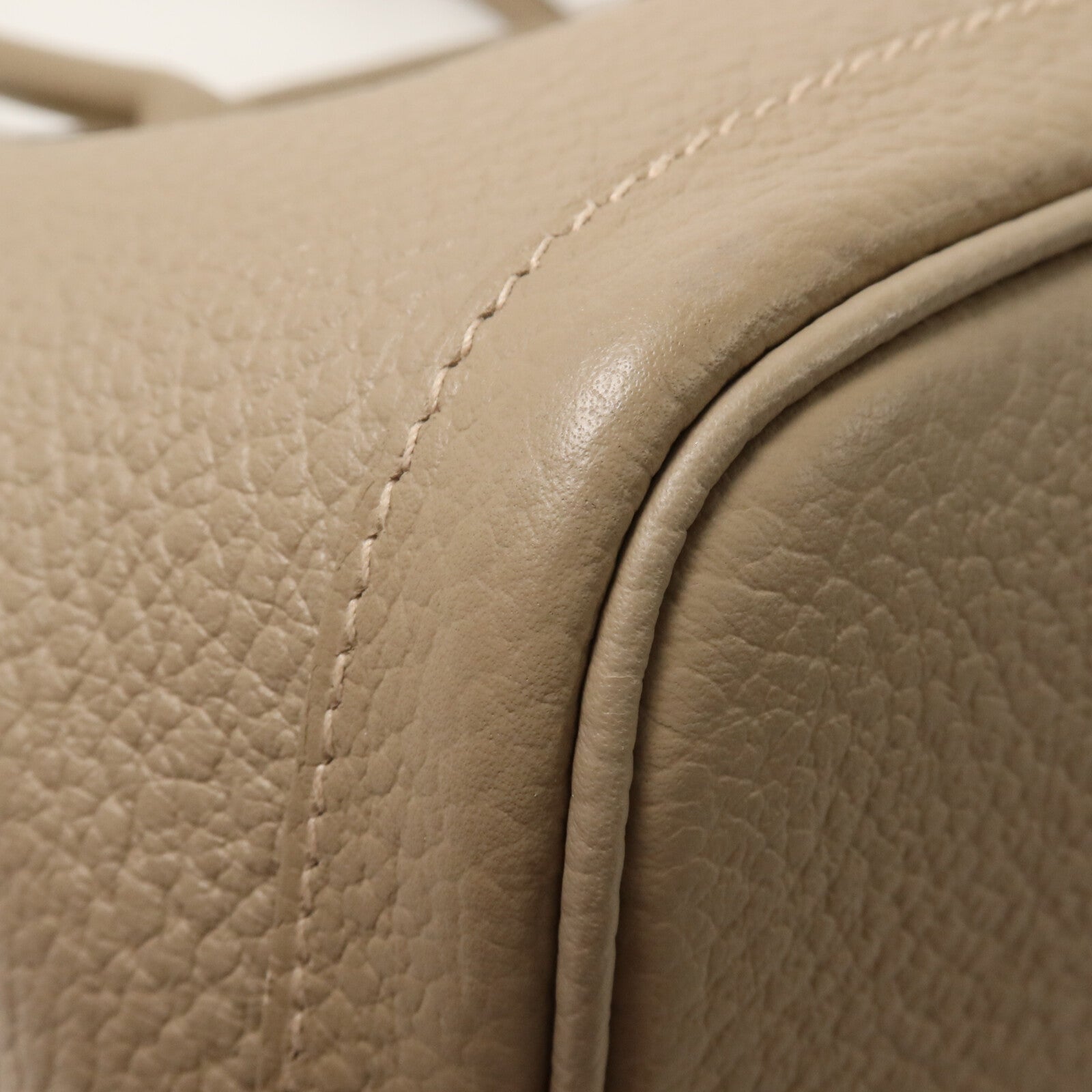 HERMES Country皮革Garden Party PM手挽袋Gris Tourterelle