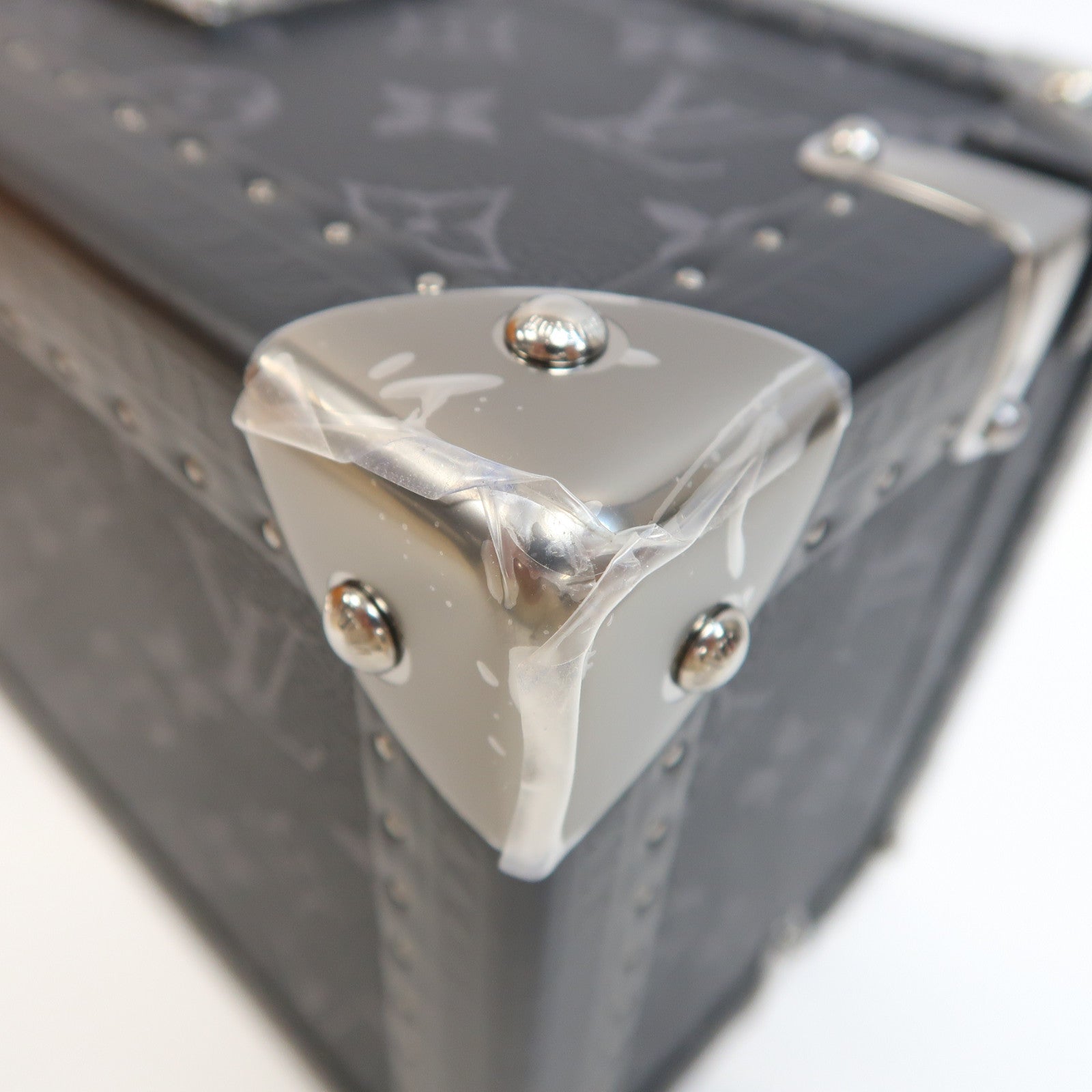 LOUIS VUITTON Monogram Coffret Tresor 24銀扣行李箱黑色