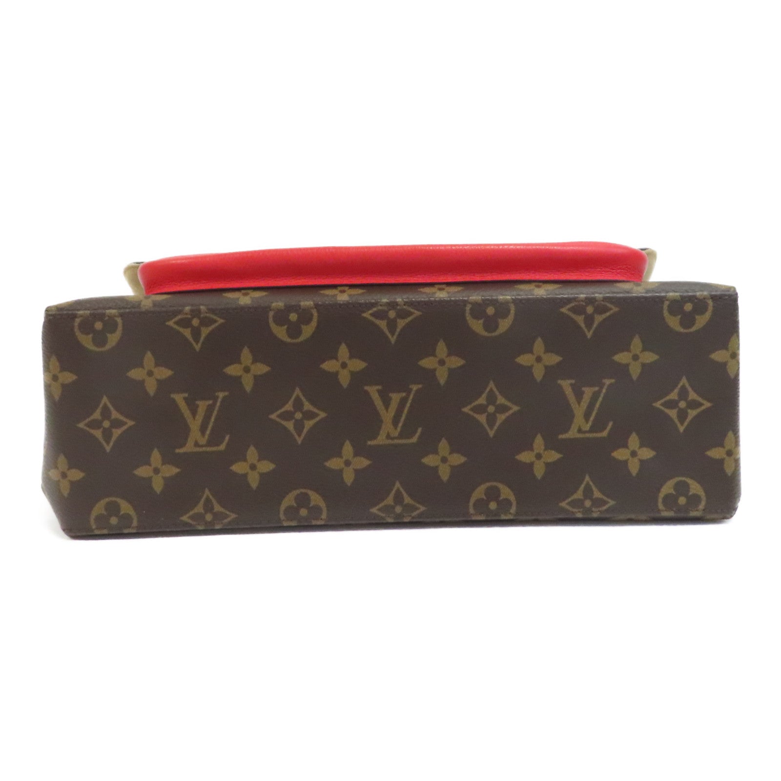 LOUIS VUITTON 【激減優惠】Monogram Marignan金扣手挽肩背兩用袋啡色/紅色