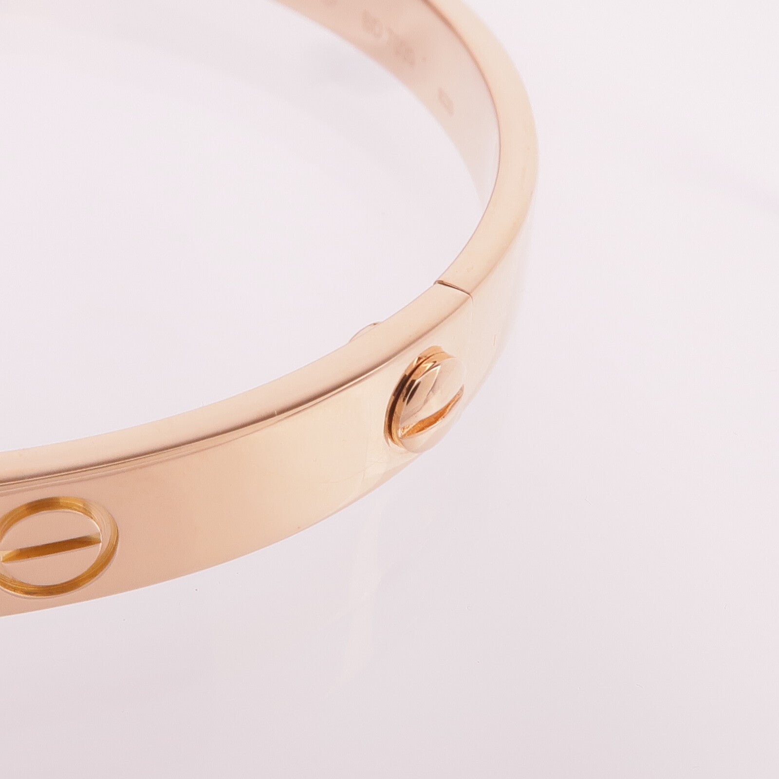 CARTIER 18K玫瑰金Love Bracelet手鐲Cartier#19