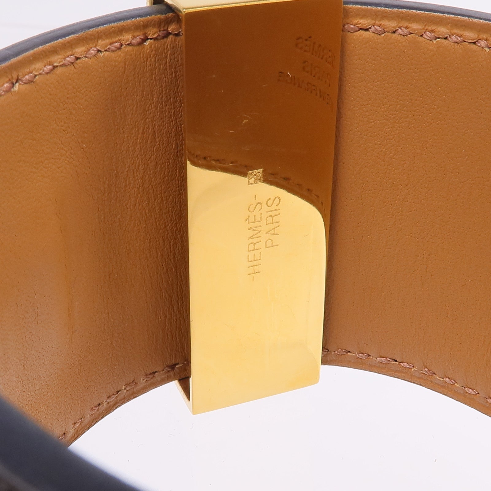 HERMES Box Calf皮革Collier de Chein Bracelet手帶