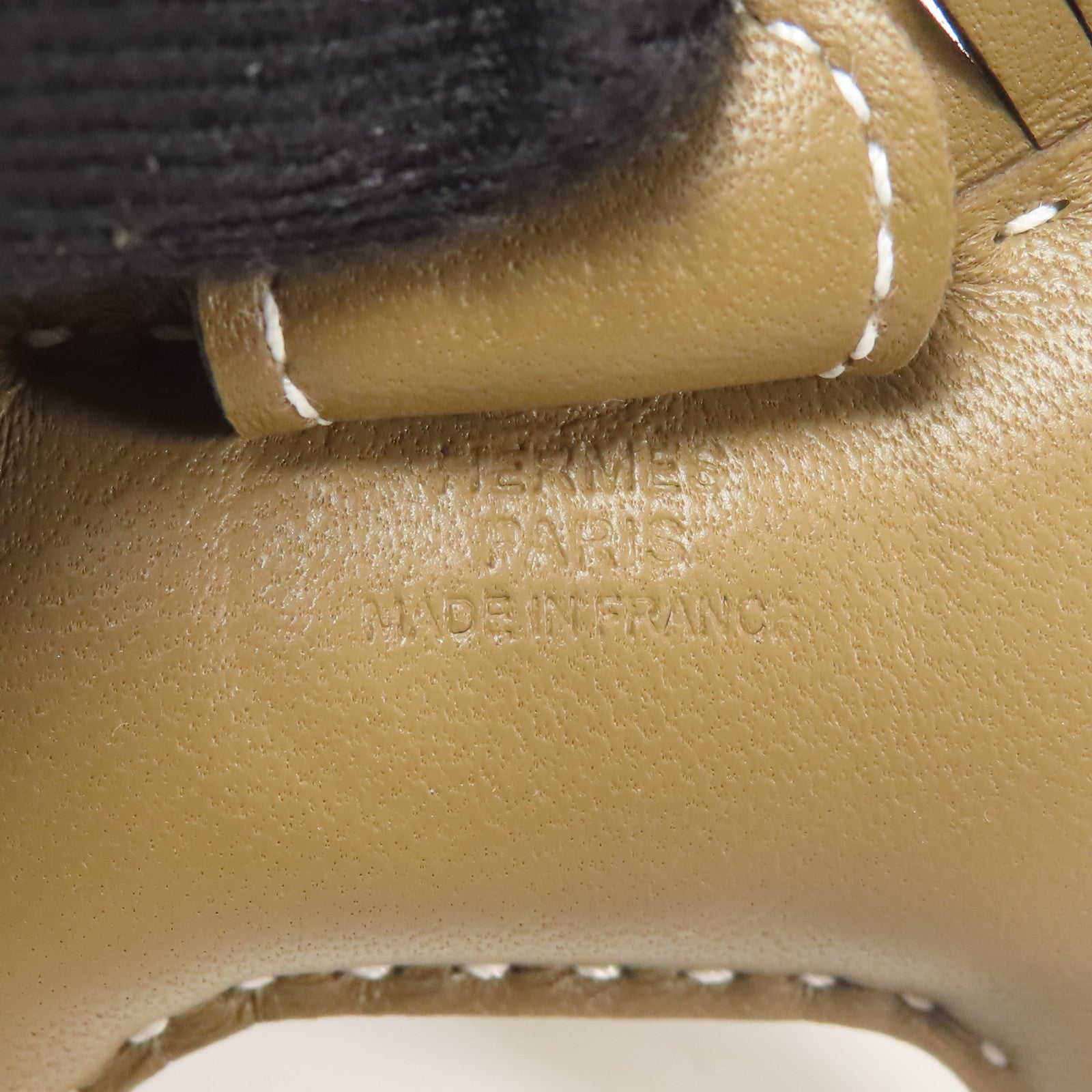 HERMES Milo皮革Rodeo掛飾Etoupe