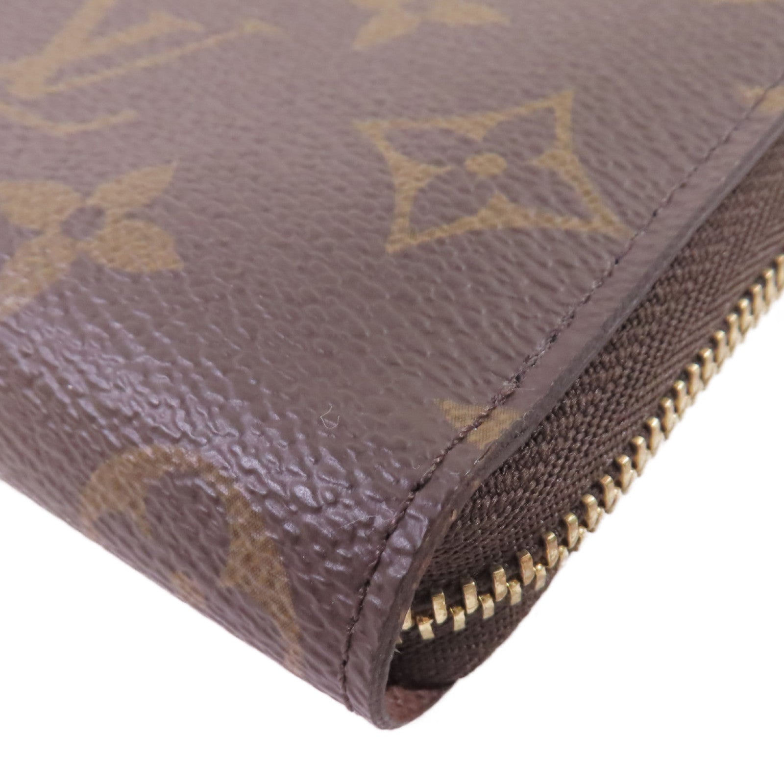 LOUIS VUITTON Monogram Zippy Coin Purse金扣拉鏈零錢包啡色