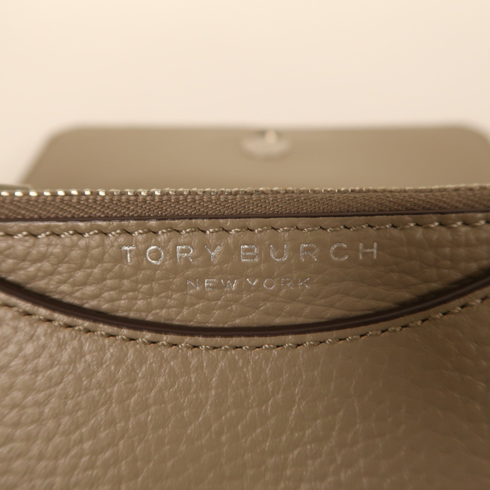 Tory Burch 牛皮皮革Shoulder Bag銀扣手挽肩背兩用袋灰色