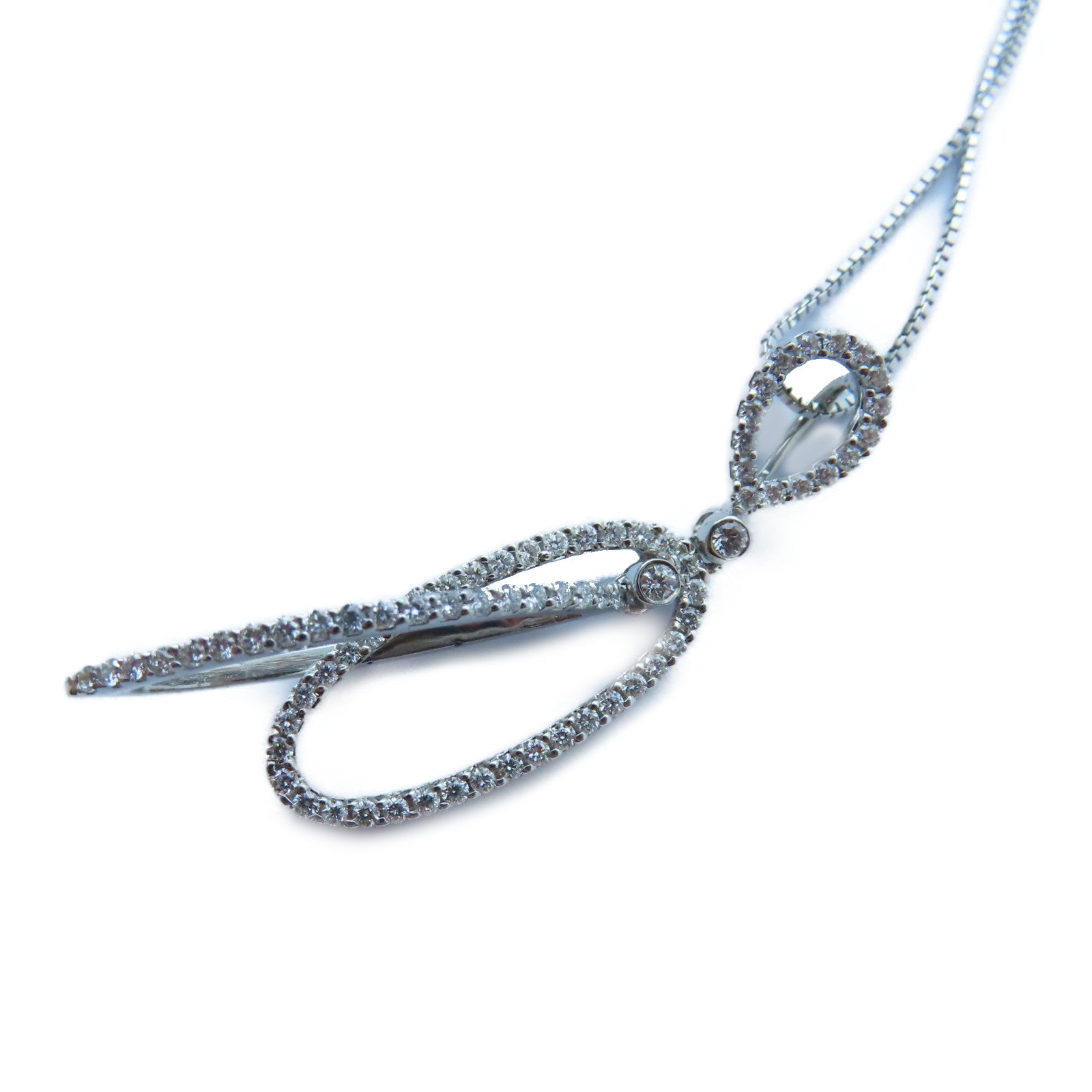 JEWELRY 【激減優惠】18K白金Diamond Necklace鑽石項鍊#44cm