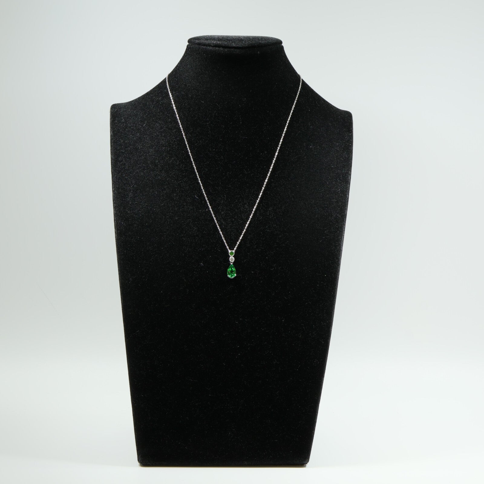 JEWELRY PT900/850鉑金Garnet Diamond Necklace石榴石/鑽石項鍊