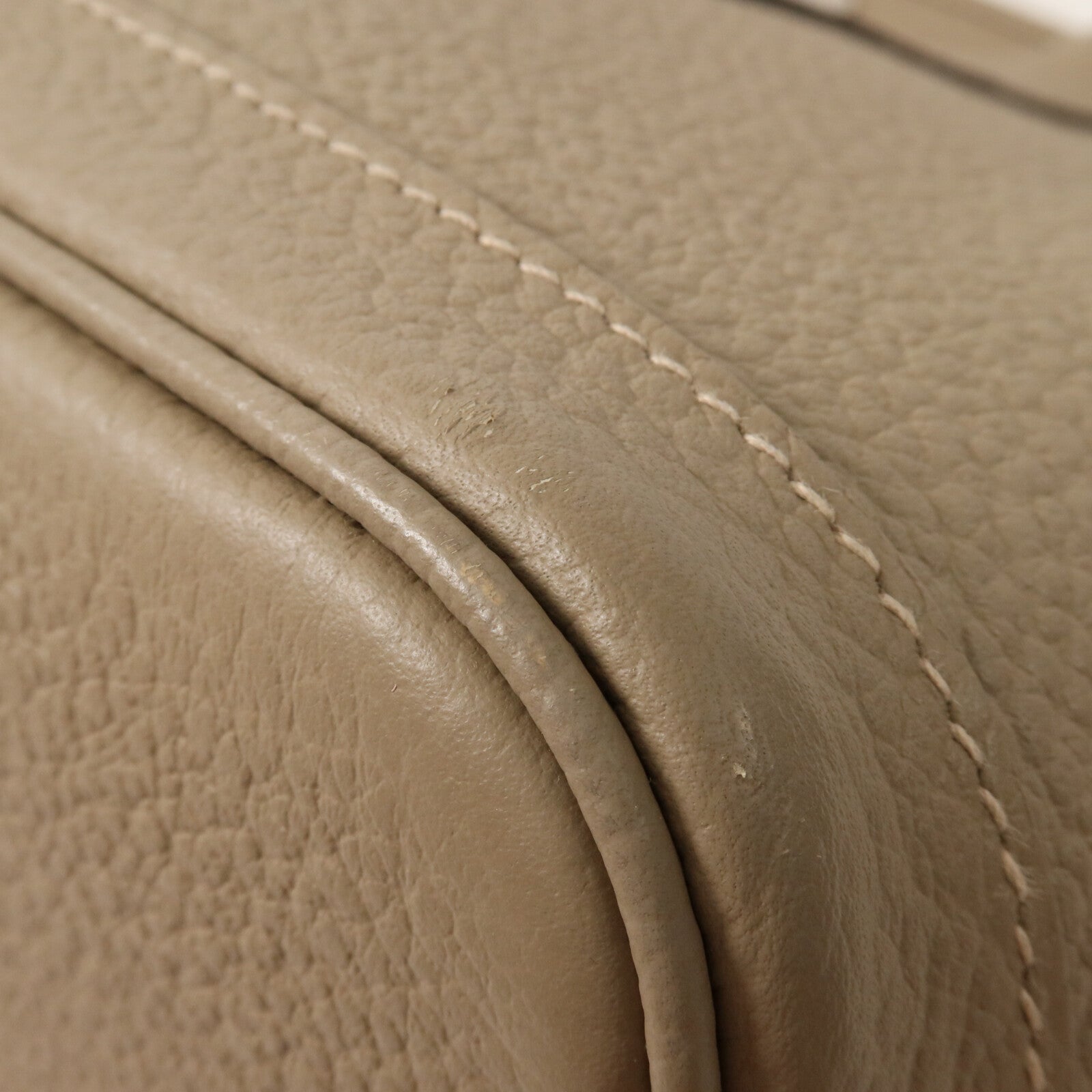HERMES Country皮革Garden Party PM手挽袋Gris Tourterelle