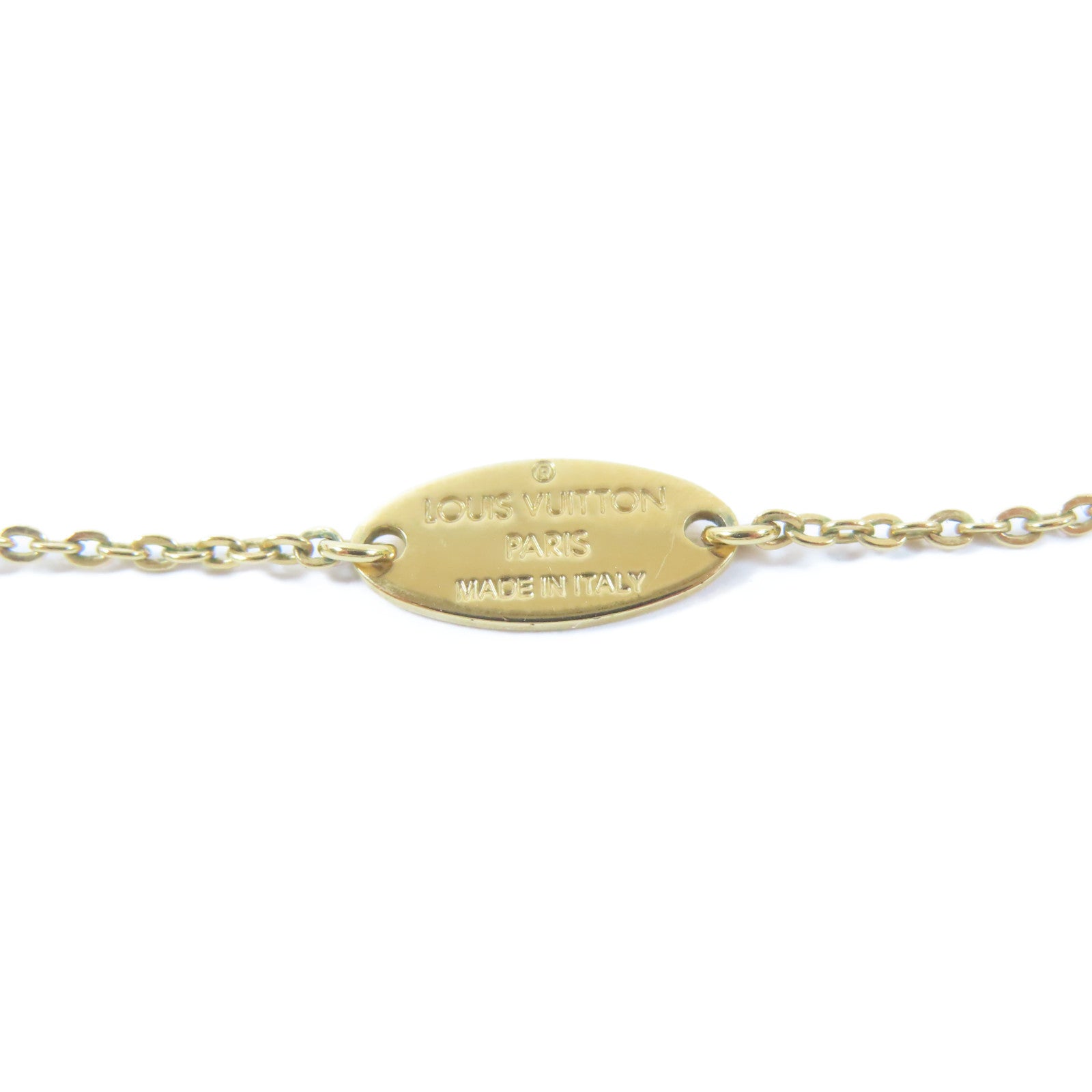 LOUIS VUITTON 金屬Nanogram Necklace項鍊#42cm