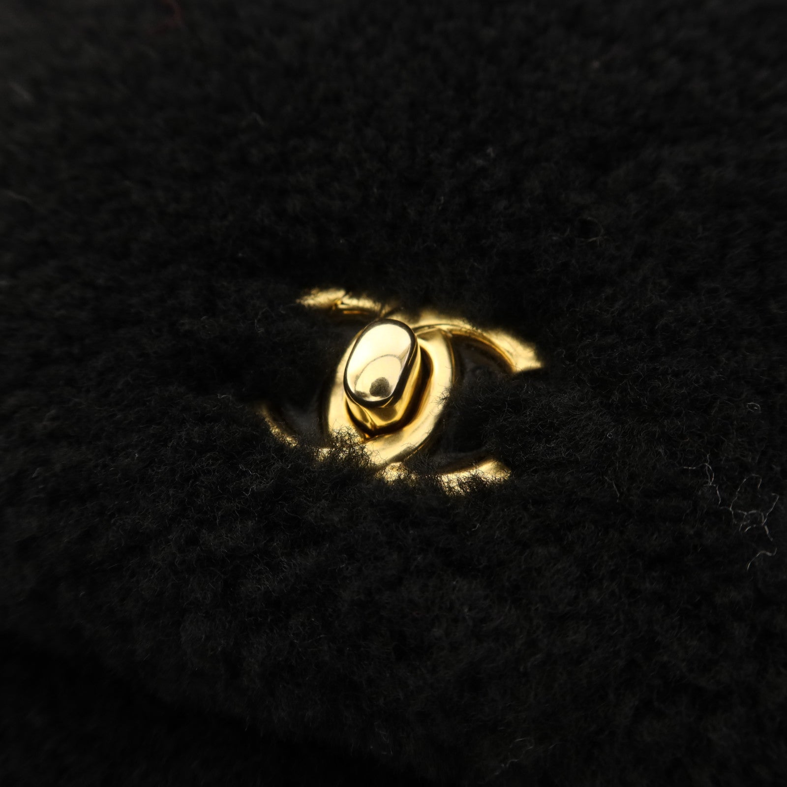 CHANEL Shearling Coco Handle金扣手挽肩背兩用袋