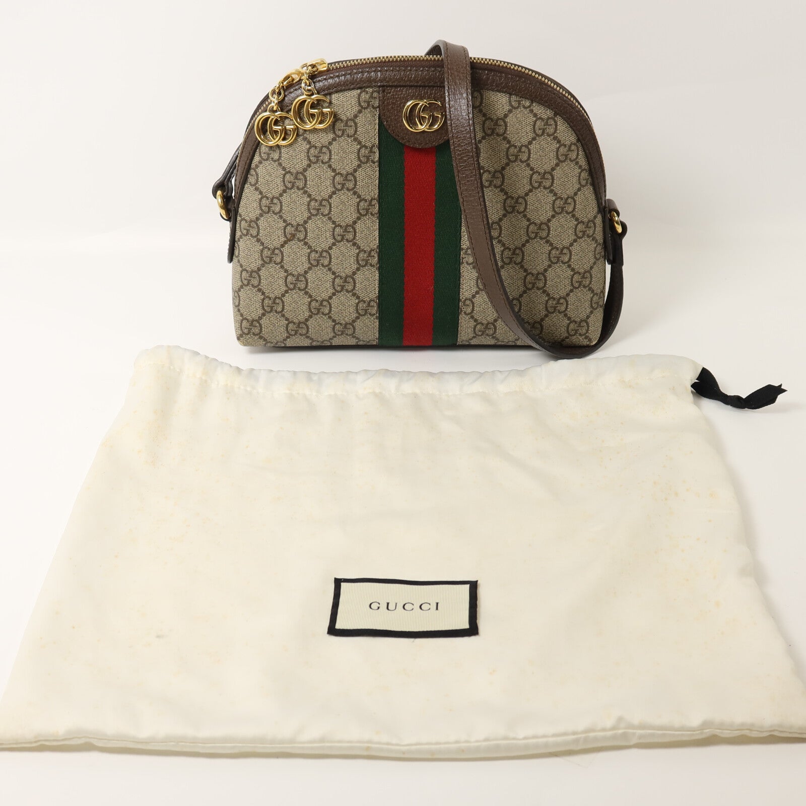 GUCCI 塗層帆布Ophidia Shoulder Bag肩背袋