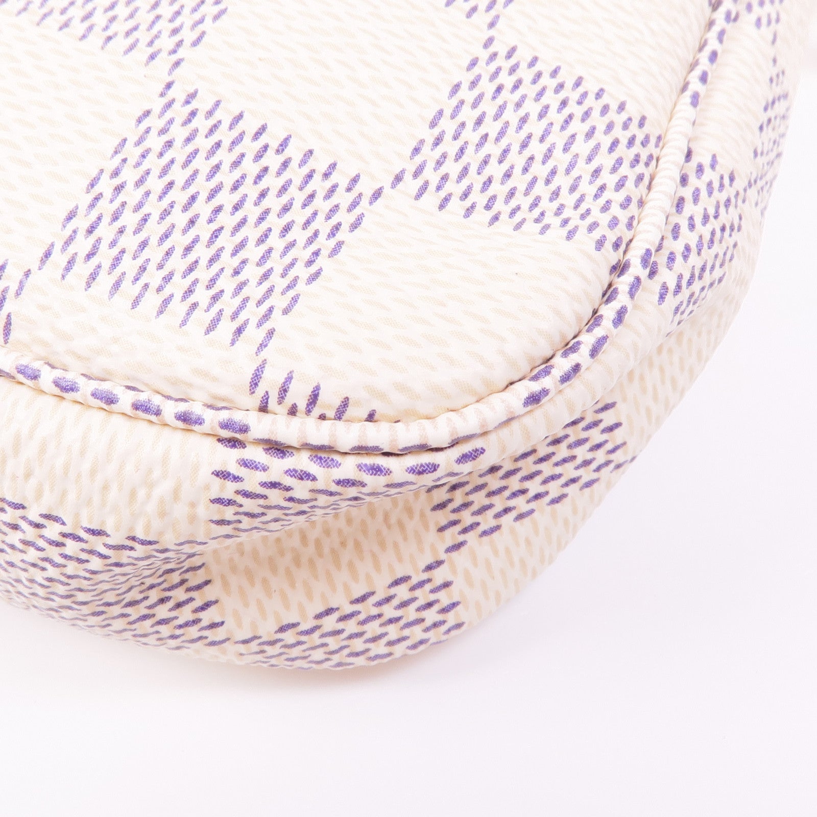 LOUIS VUITTON Damier Azur Mini Pochette金扣鏈帶手挽袋