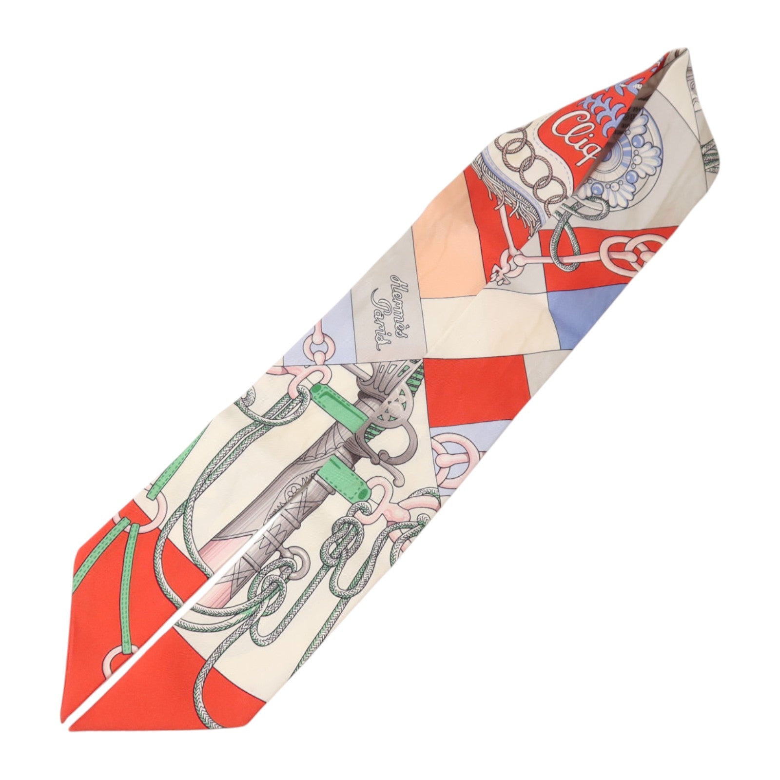 HERMES 絲質Twilly絲巾