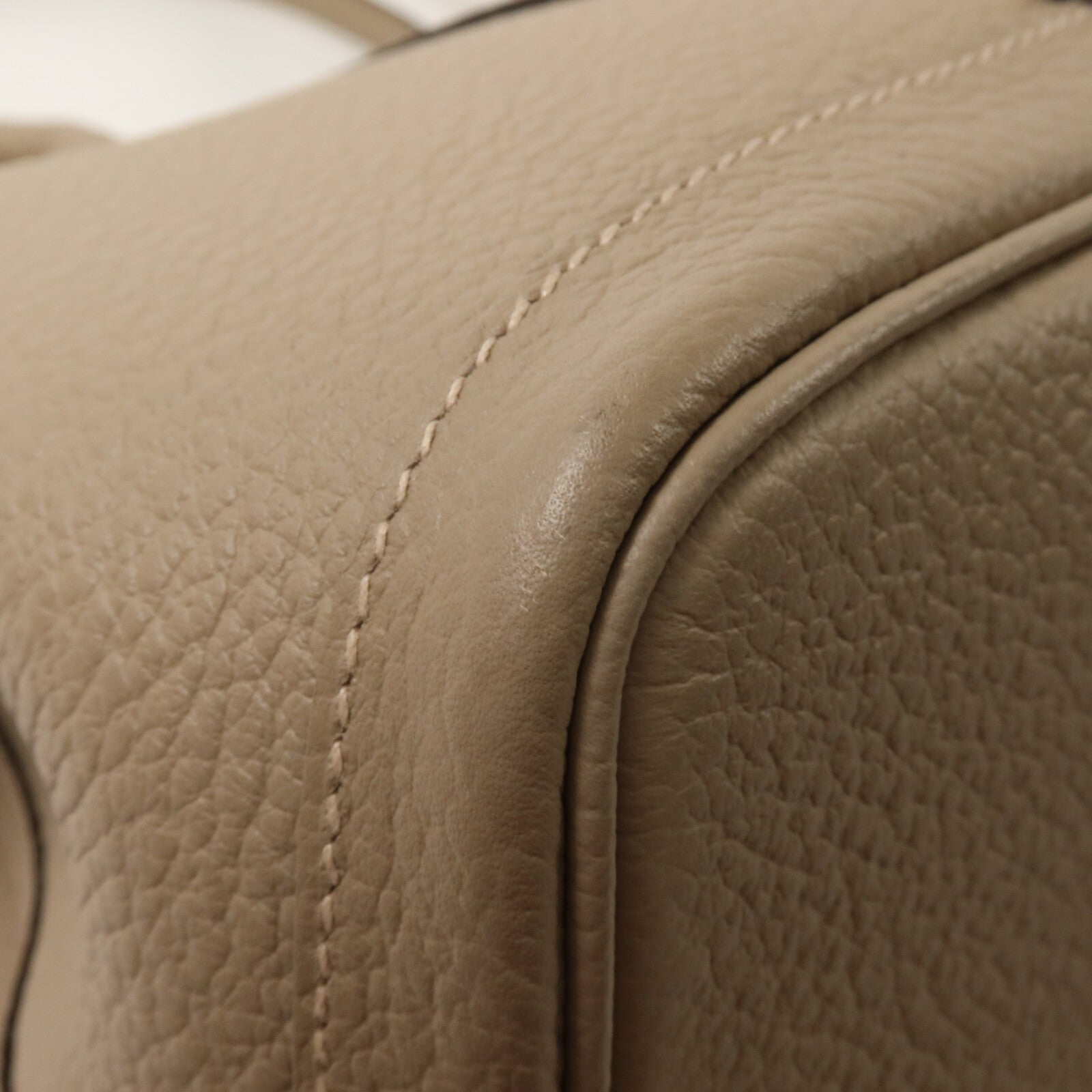 HERMES Country皮革Garden Party PM手挽袋Gris Tourterelle
