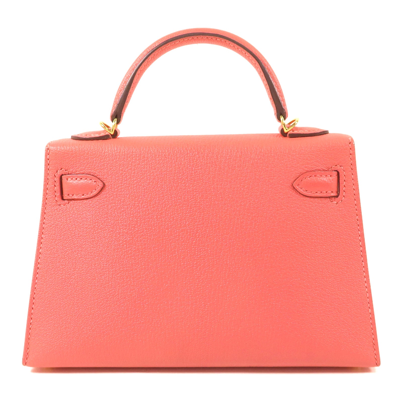 HERMES Chevre皮革Mini Kelly II手挽肩背兩用袋Rose Extreme