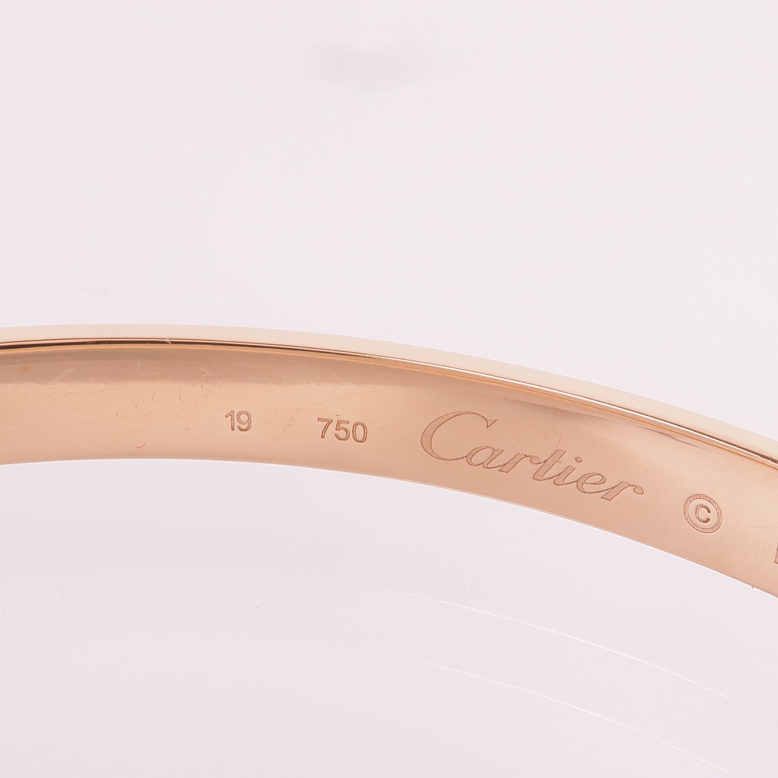 CARTIER 18K玫瑰金Love Bracelet手鐲Cartier#19