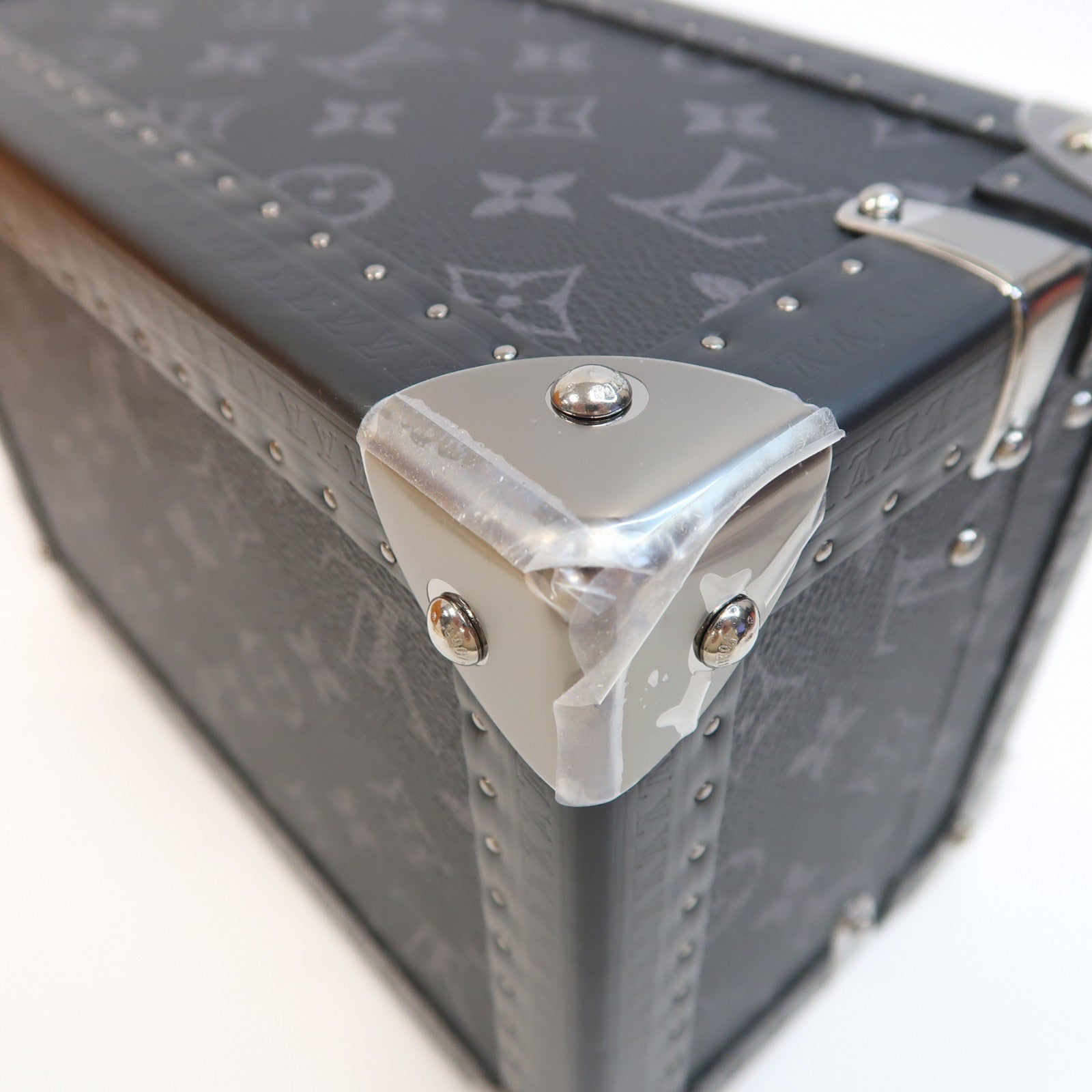 LOUIS VUITTON Monogram Coffret Tresor 24銀扣行李箱黑色