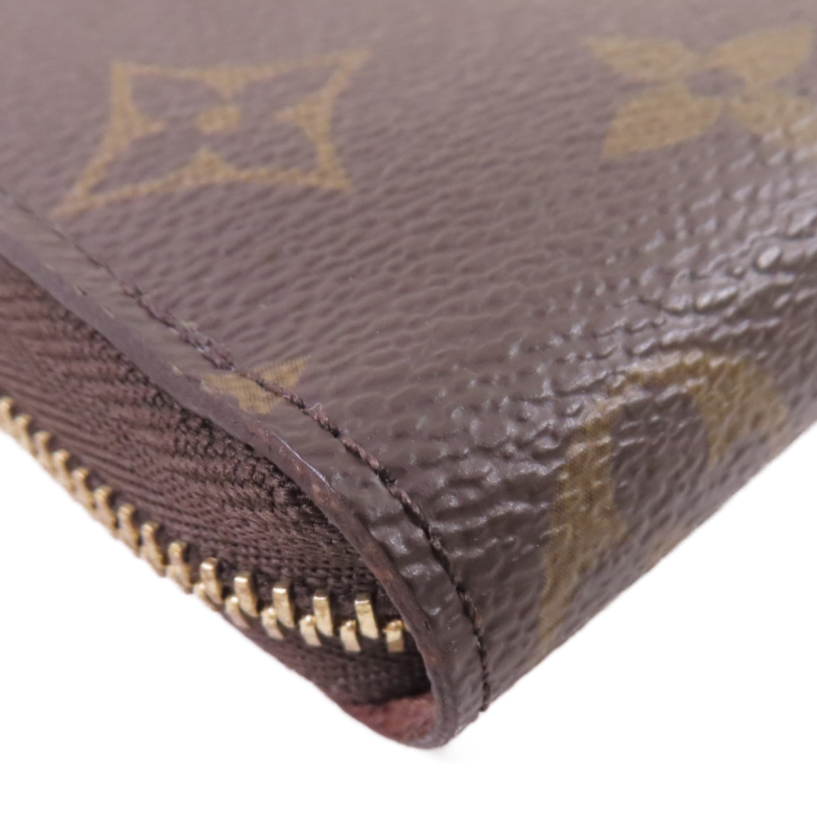 LOUIS VUITTON Monogram Zippy Coin Purse金扣拉鏈零錢包啡色