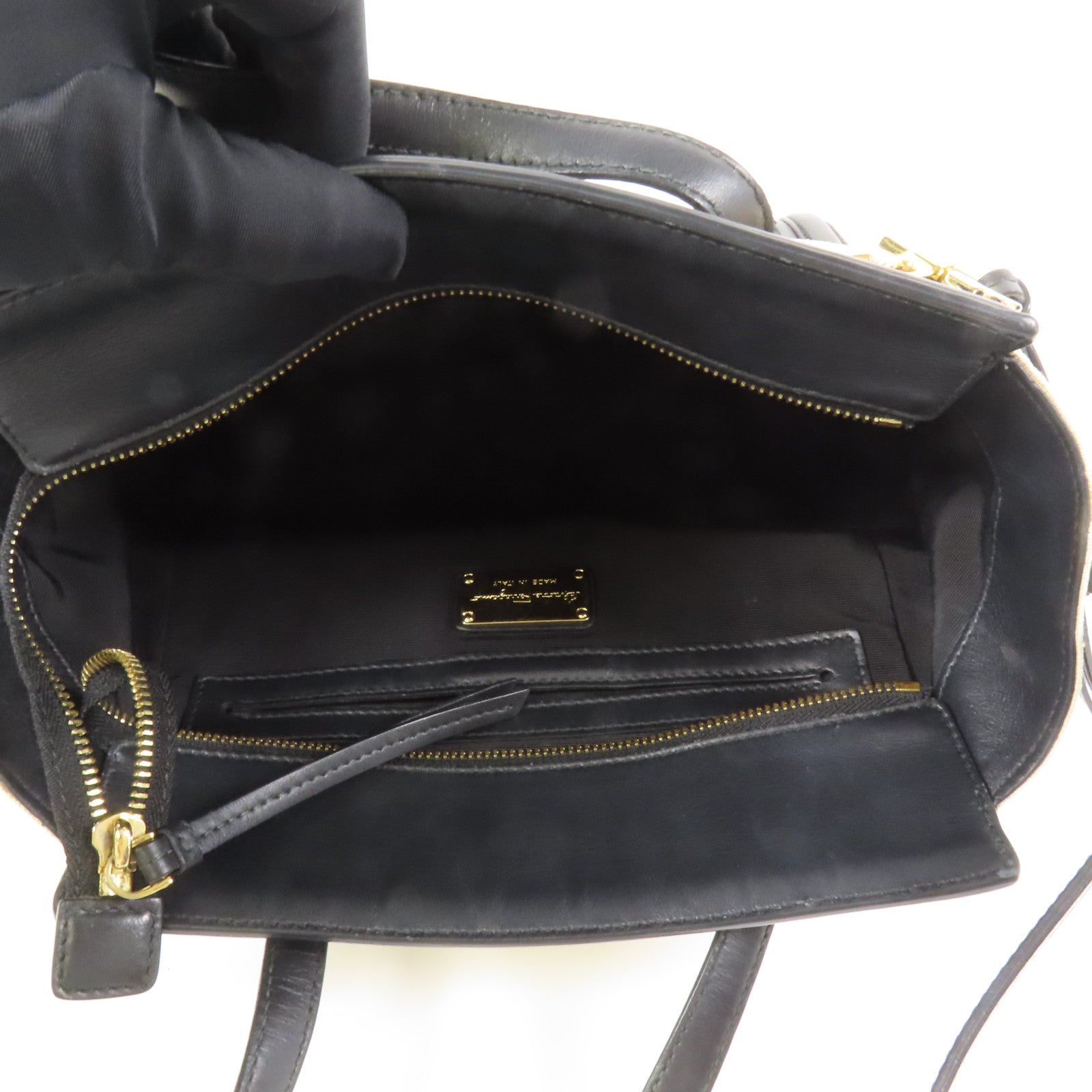 Salvatore Ferragamo 帆布2 Way Bag金扣手挽肩背兩用袋