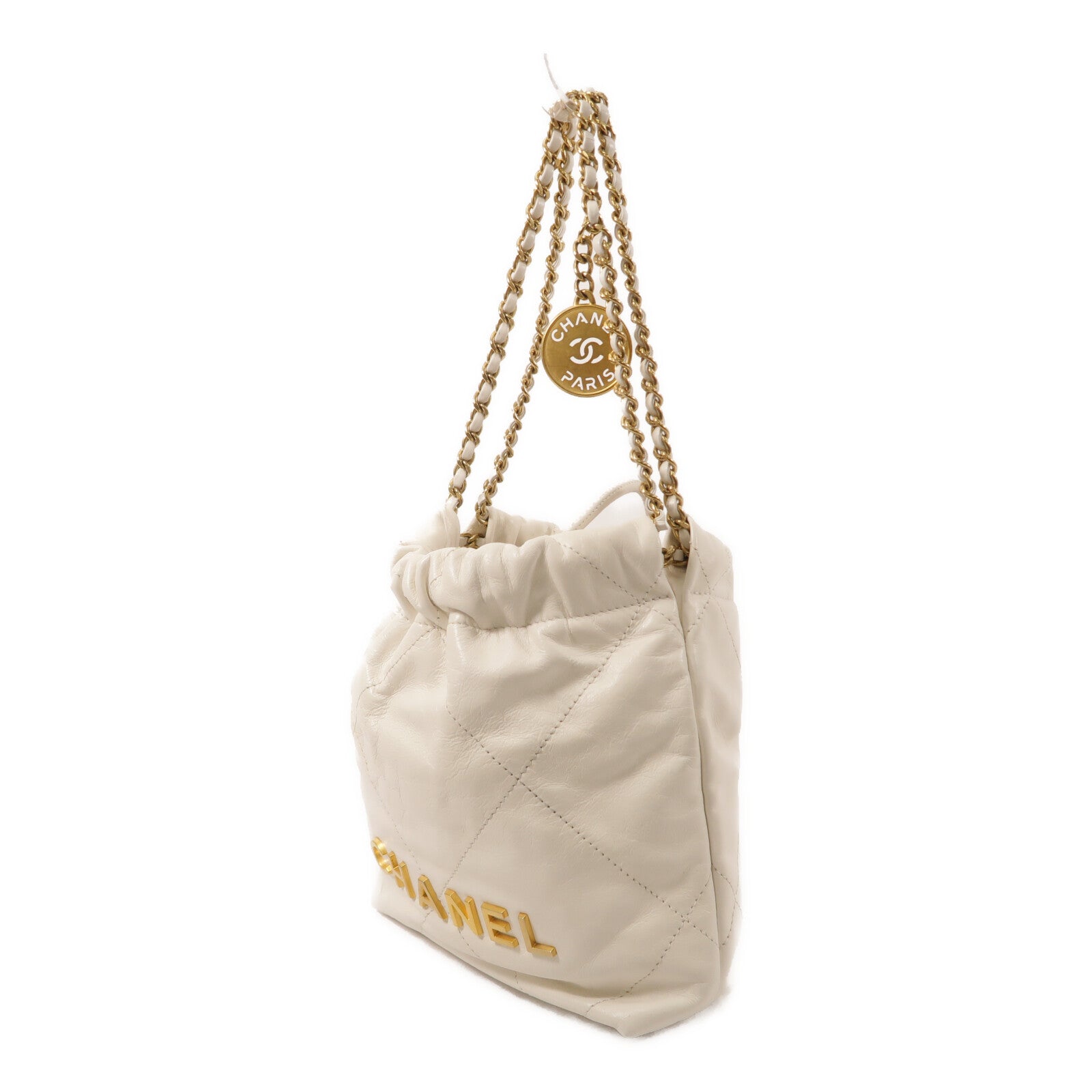 CHANEL 牛皮皮革Chanel 22 Mini鏈帶肩背袋