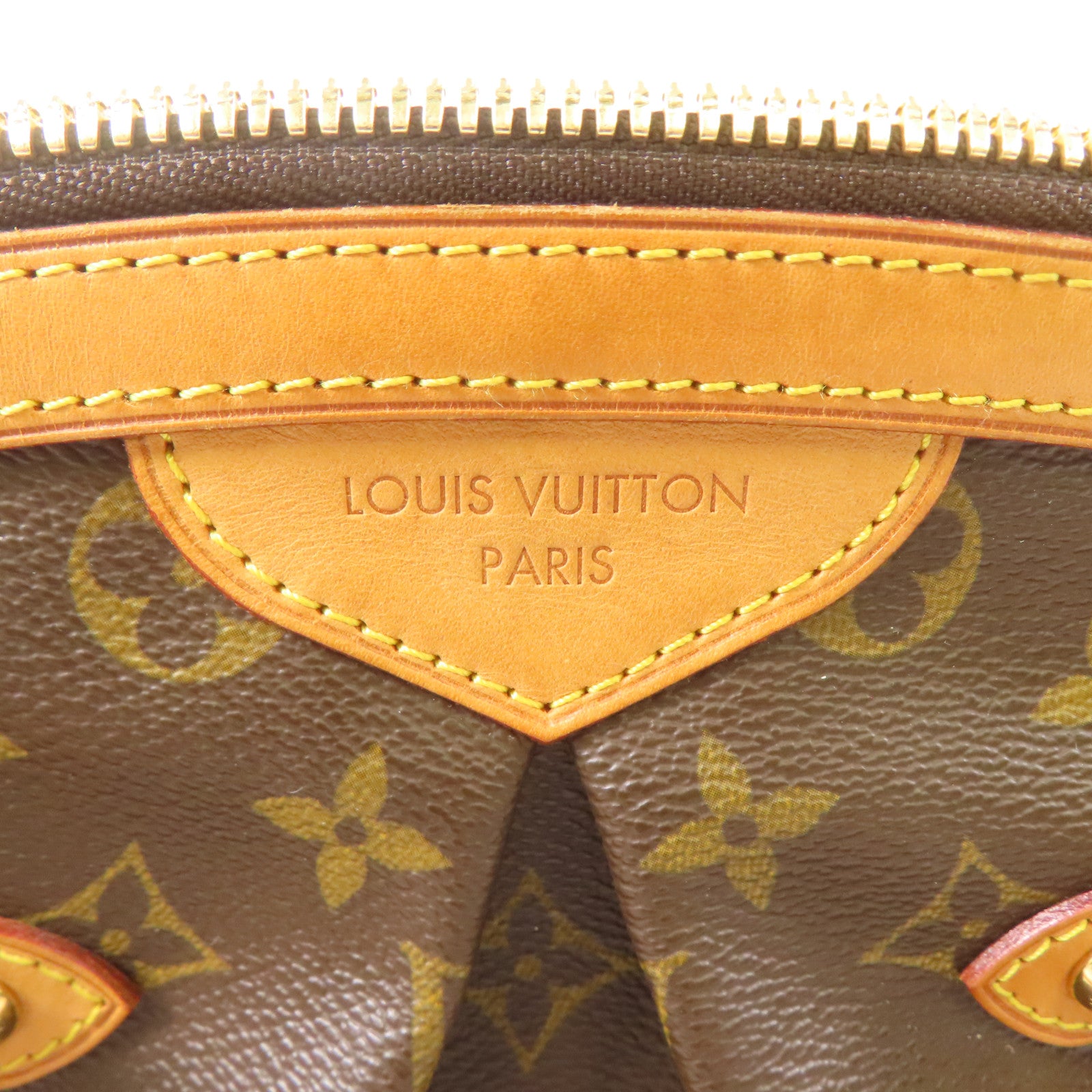 LOUIS VUITTON【激減優惠】 Monogram Tivoli GM金扣肩背袋棕色