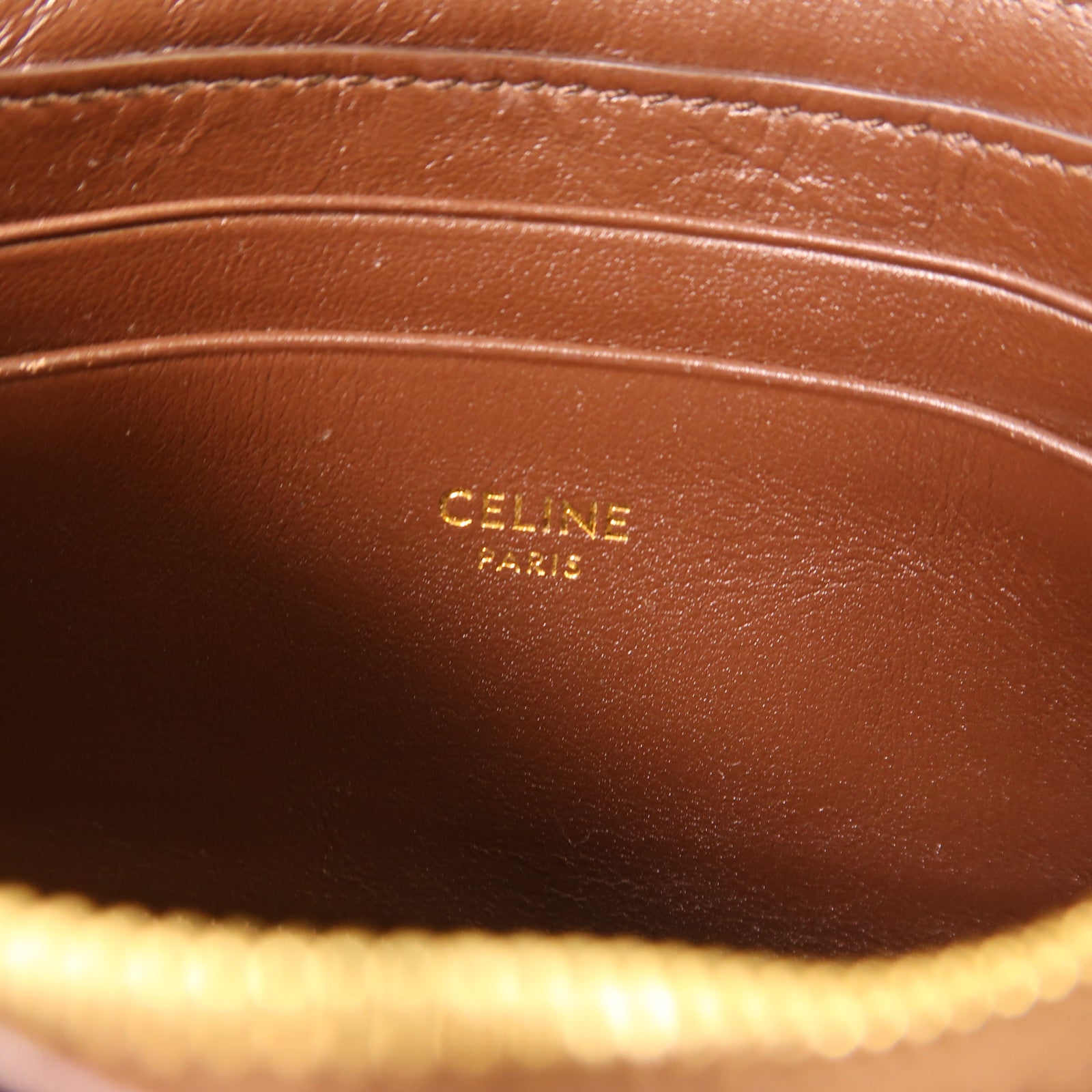 CELINE 【激減優惠】牛皮皮革Coin Case金扣零錢包