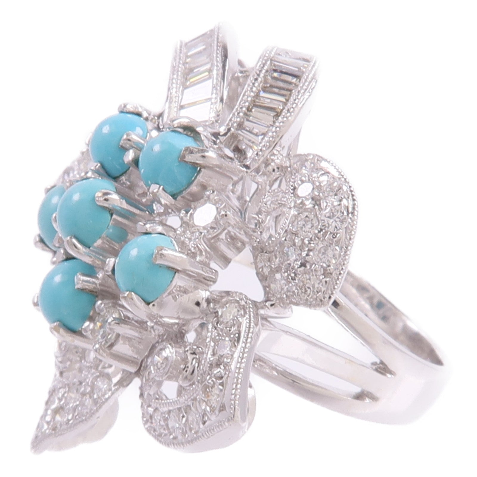JEWELRY 18K白金Turquoise Diamond Ring綠松石/鑽石戒指