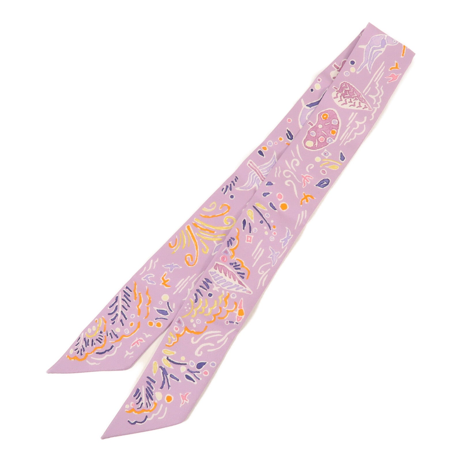 HERMES 【激減優惠】絲質Twilly絲巾